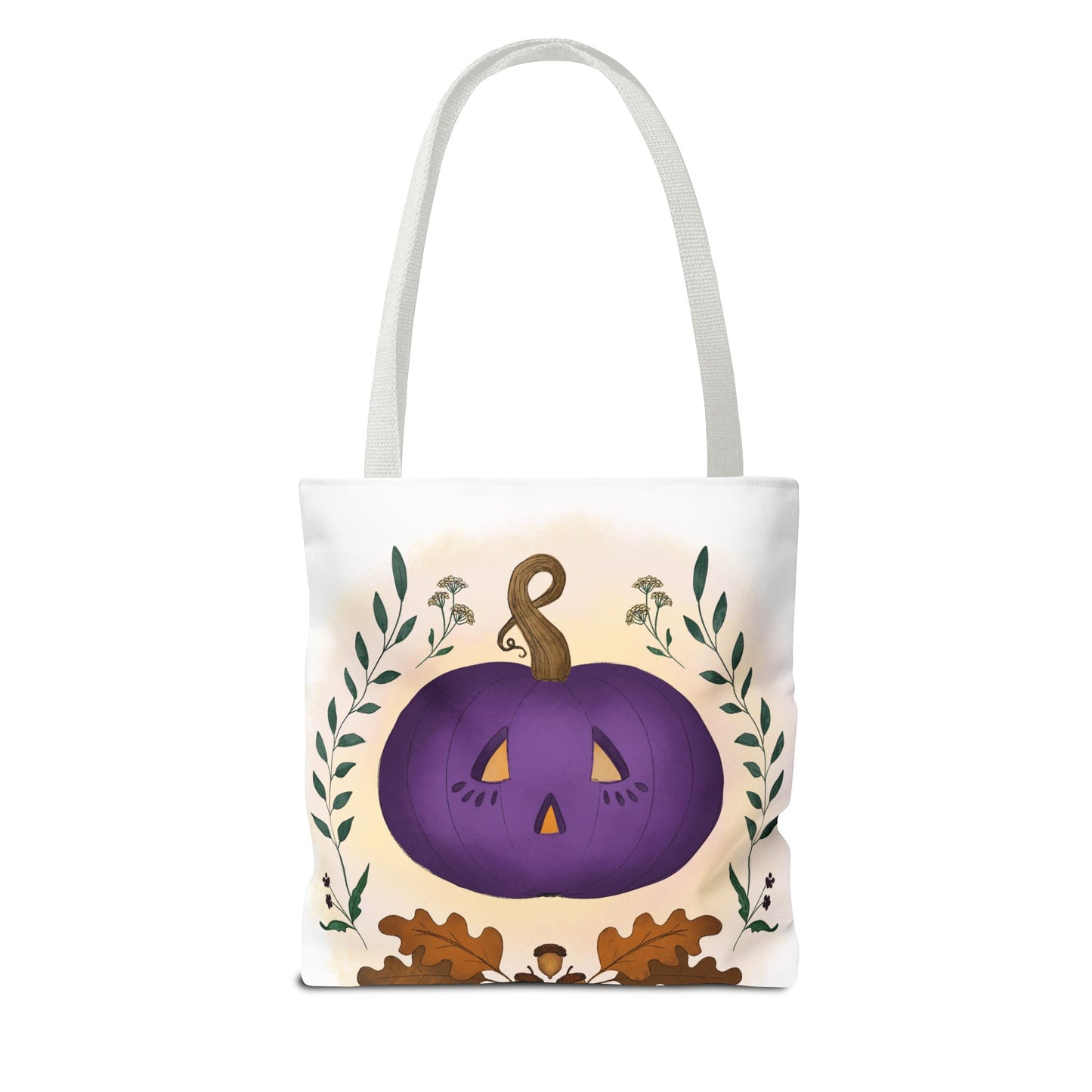 Autumn Pumpkin Vine Halloween Tote Bag