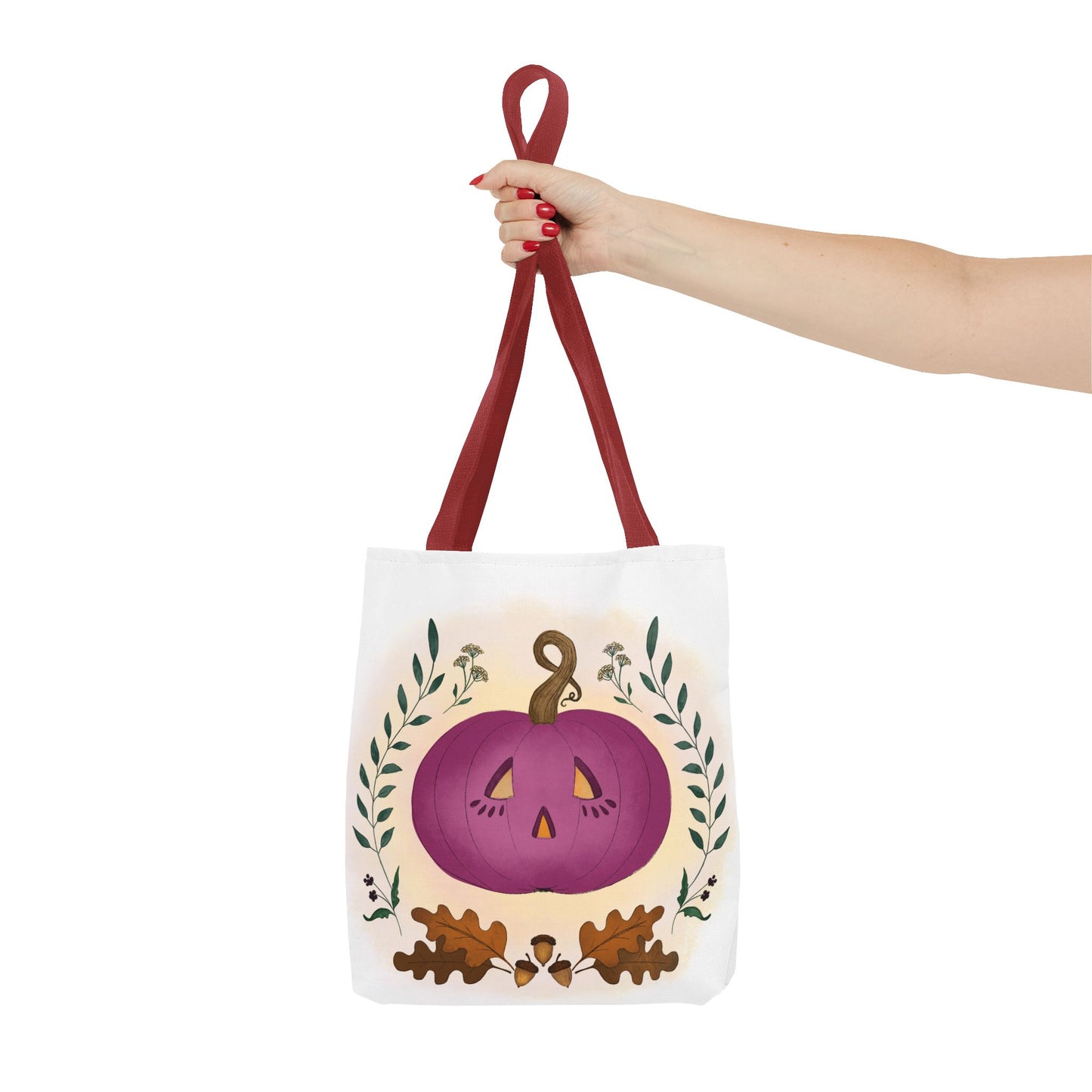 Autumn Pumpkin Vine Halloween Tote Bag