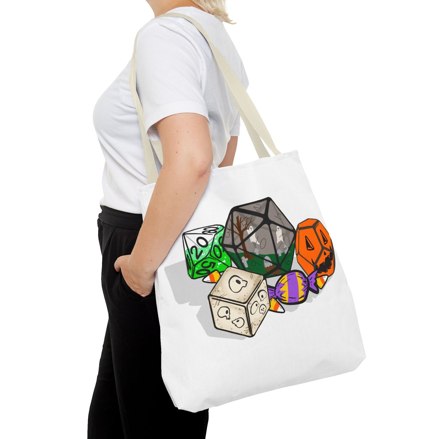 Spooky Dice Halloween Tote Bag