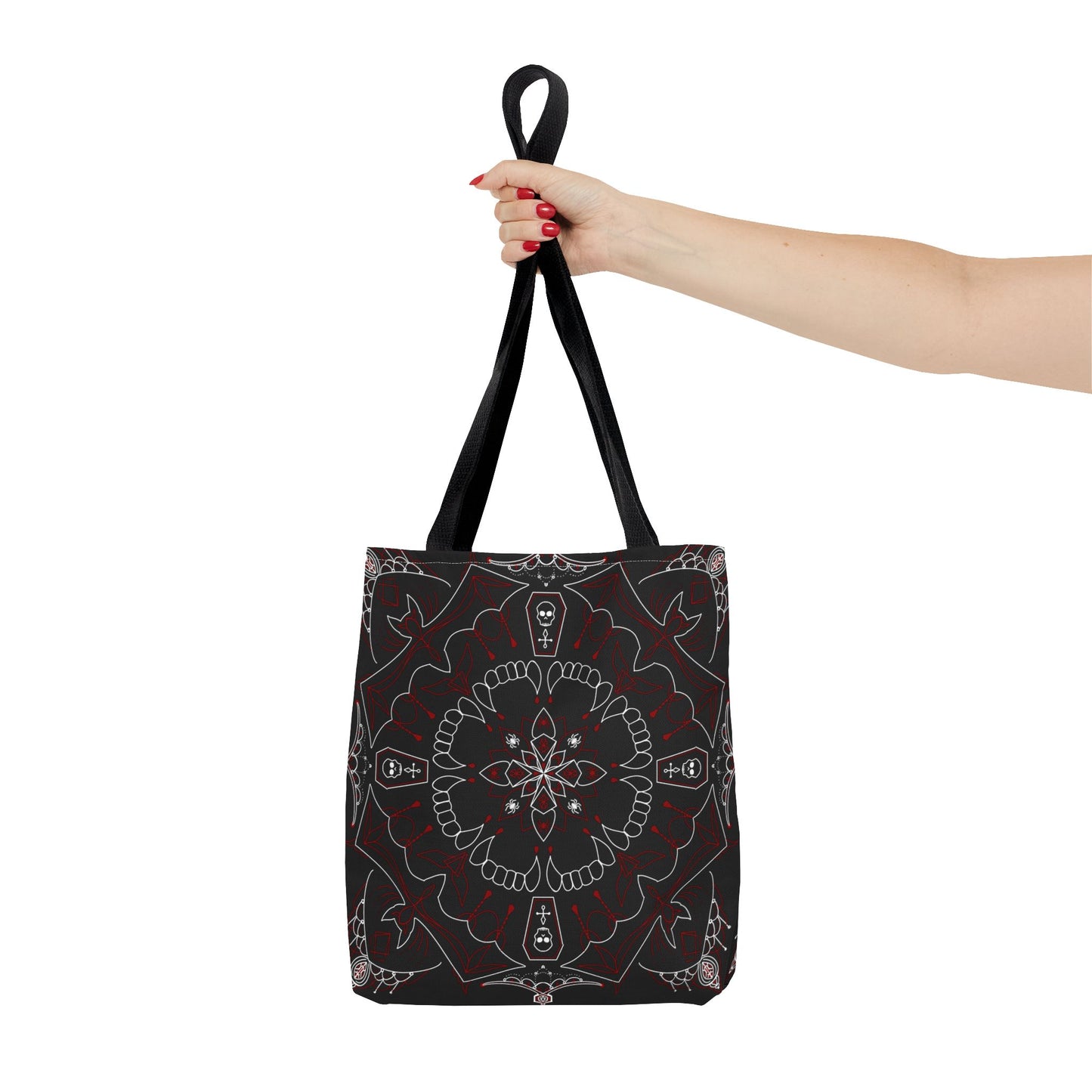 Skull and Coffin Gothic Halloween Tote Bag