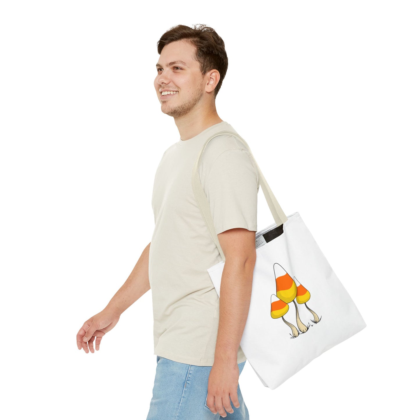 Candy Corn Mushroom Halloween Tote Bag