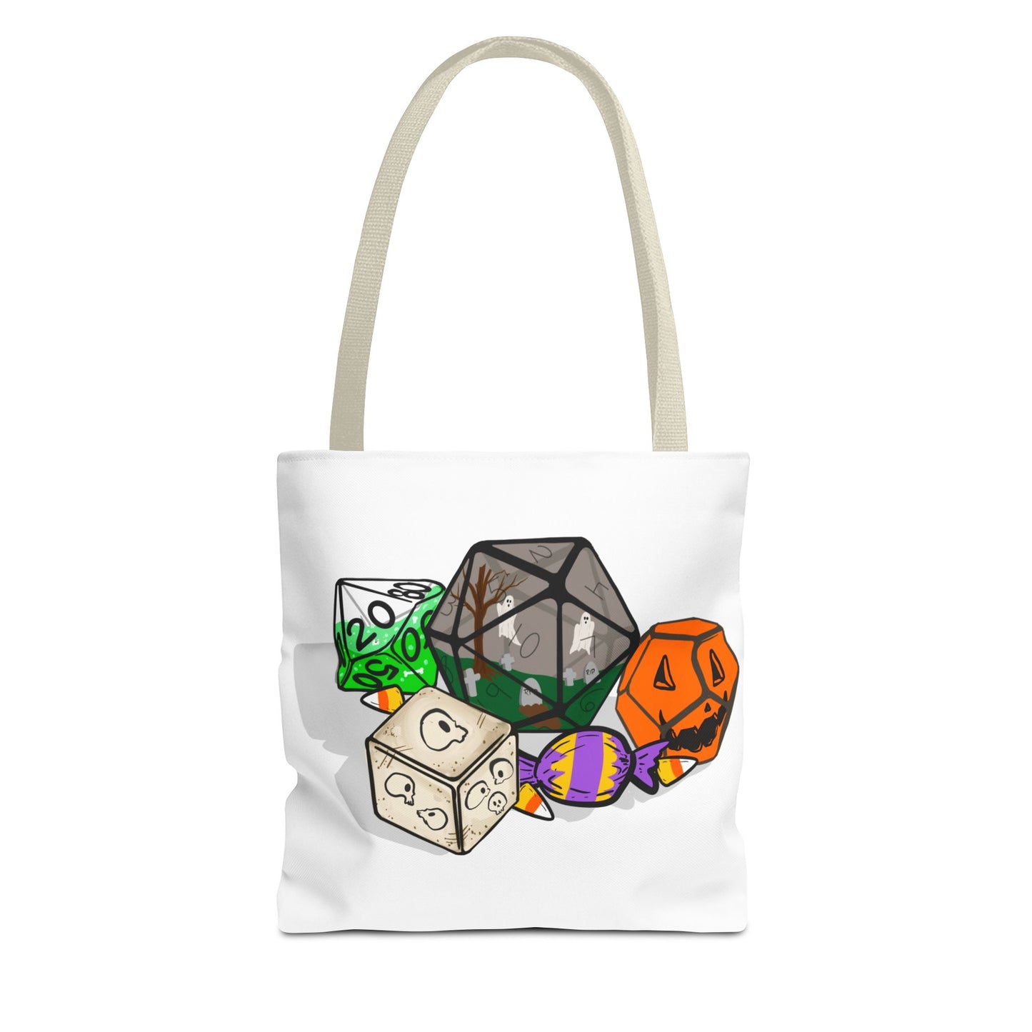 Spooky Dice Halloween Tote Bag