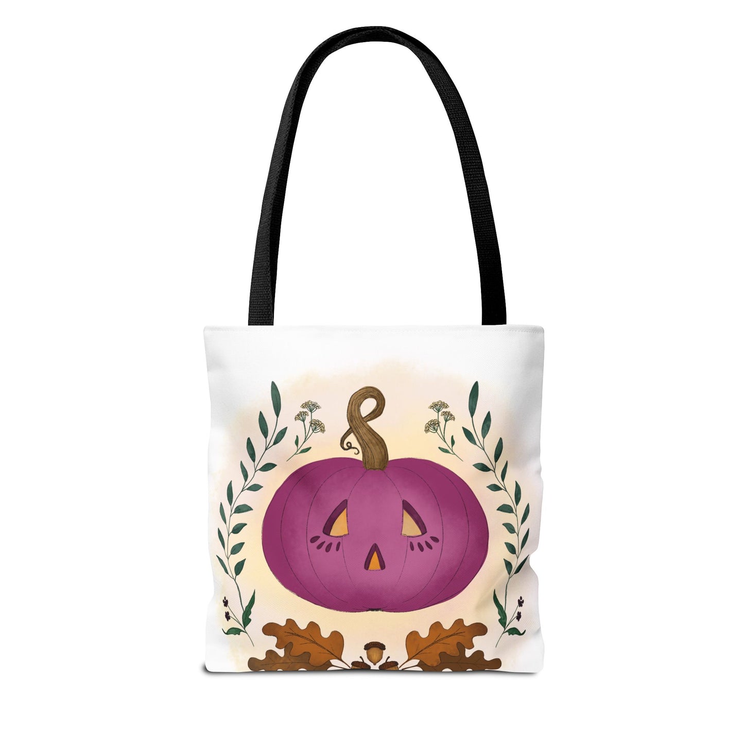 Autumn Pumpkin Vine Halloween Tote Bag