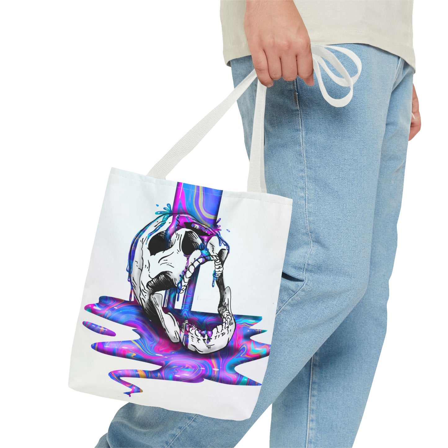 Painted Skull Halloween Tote Bag