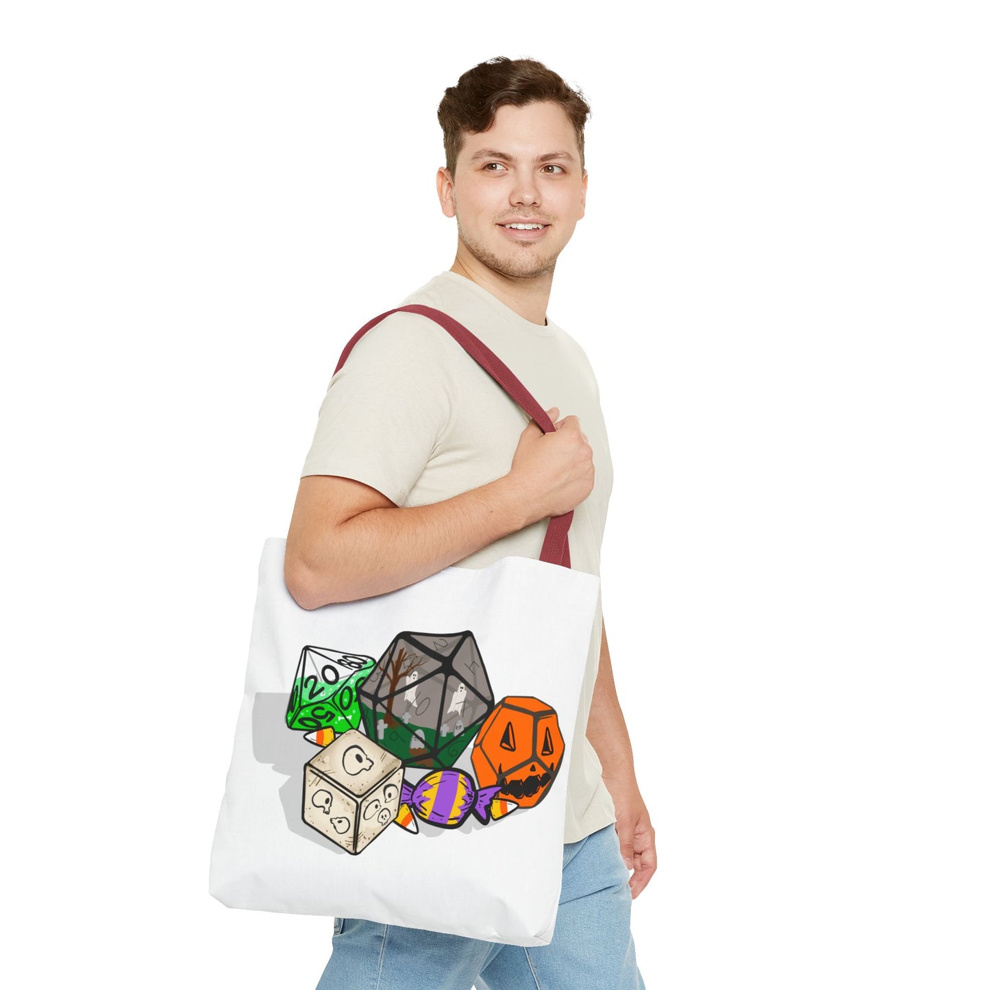 Spooky Dice Halloween Tote Bag