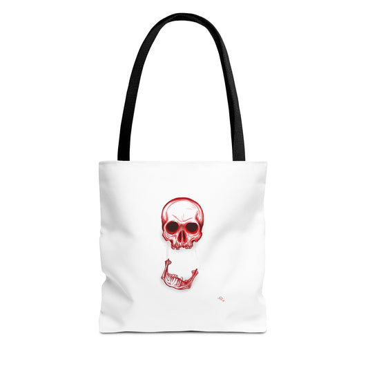 Red Skull Halloween Tote Bag