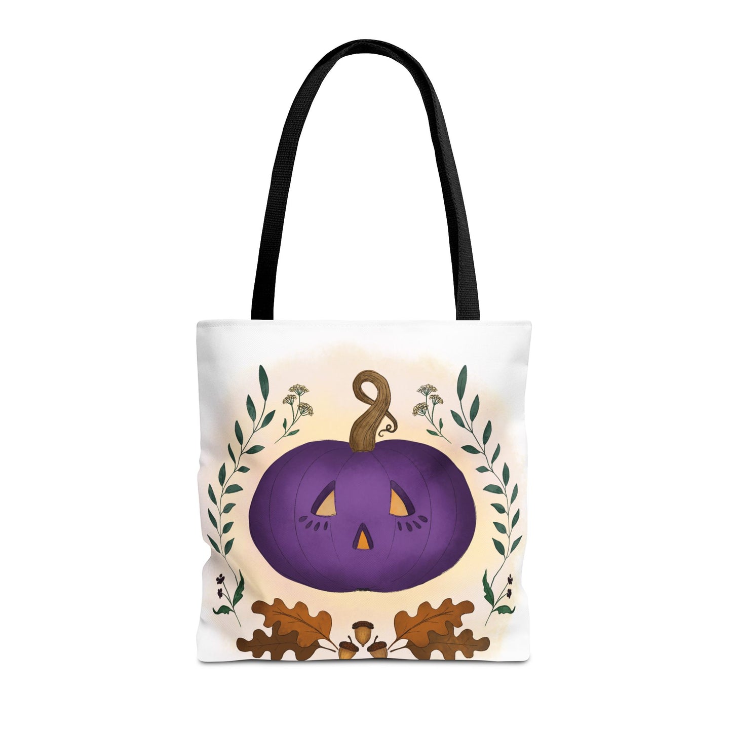 Autumn Pumpkin Vine Halloween Tote Bag