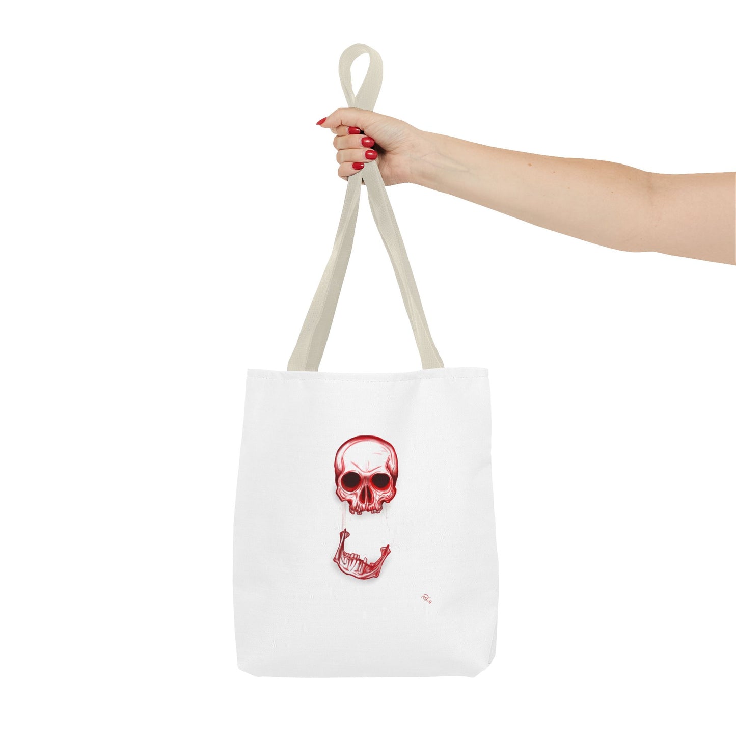 Red Skull Halloween Tote Bag