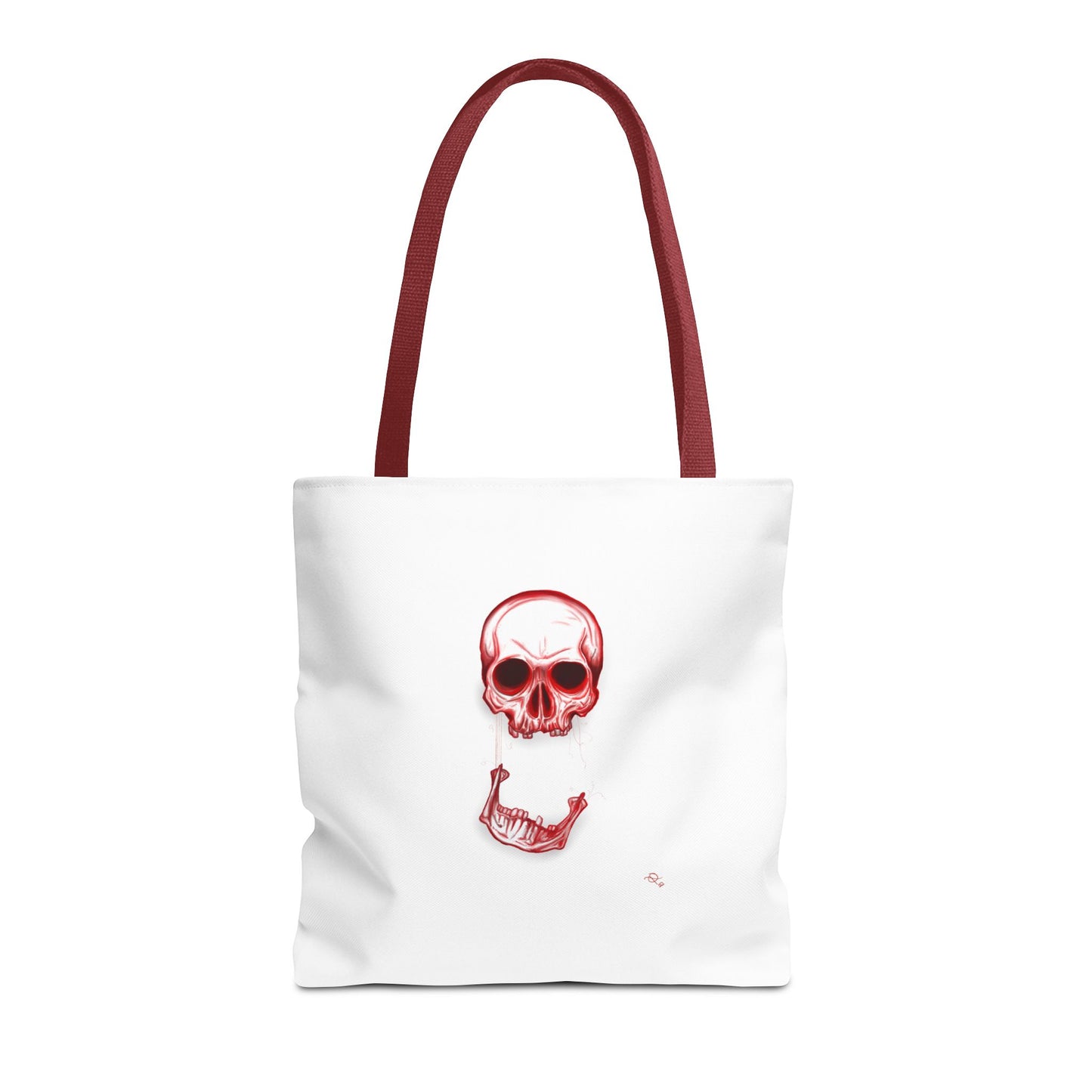 Red Skull Halloween Tote Bag