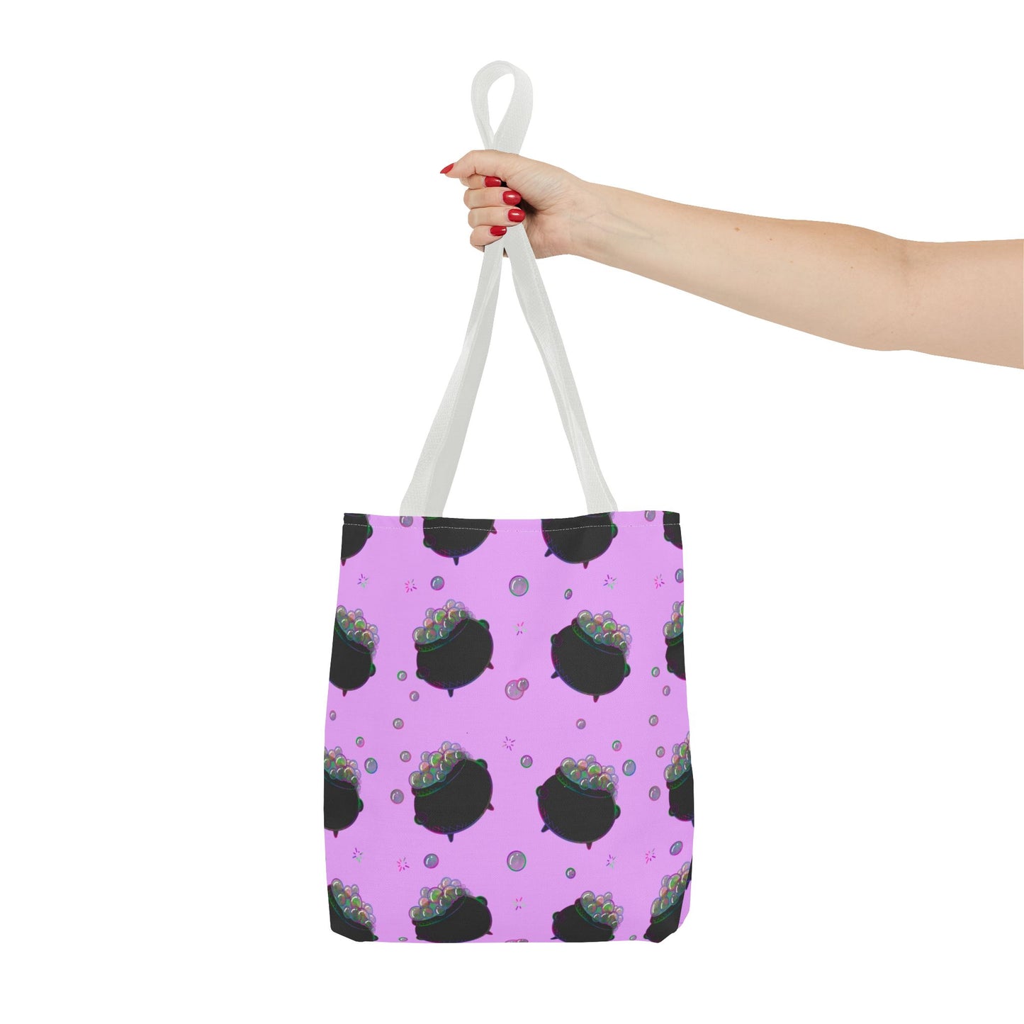 Pink cauldron Halloween Tote Bag