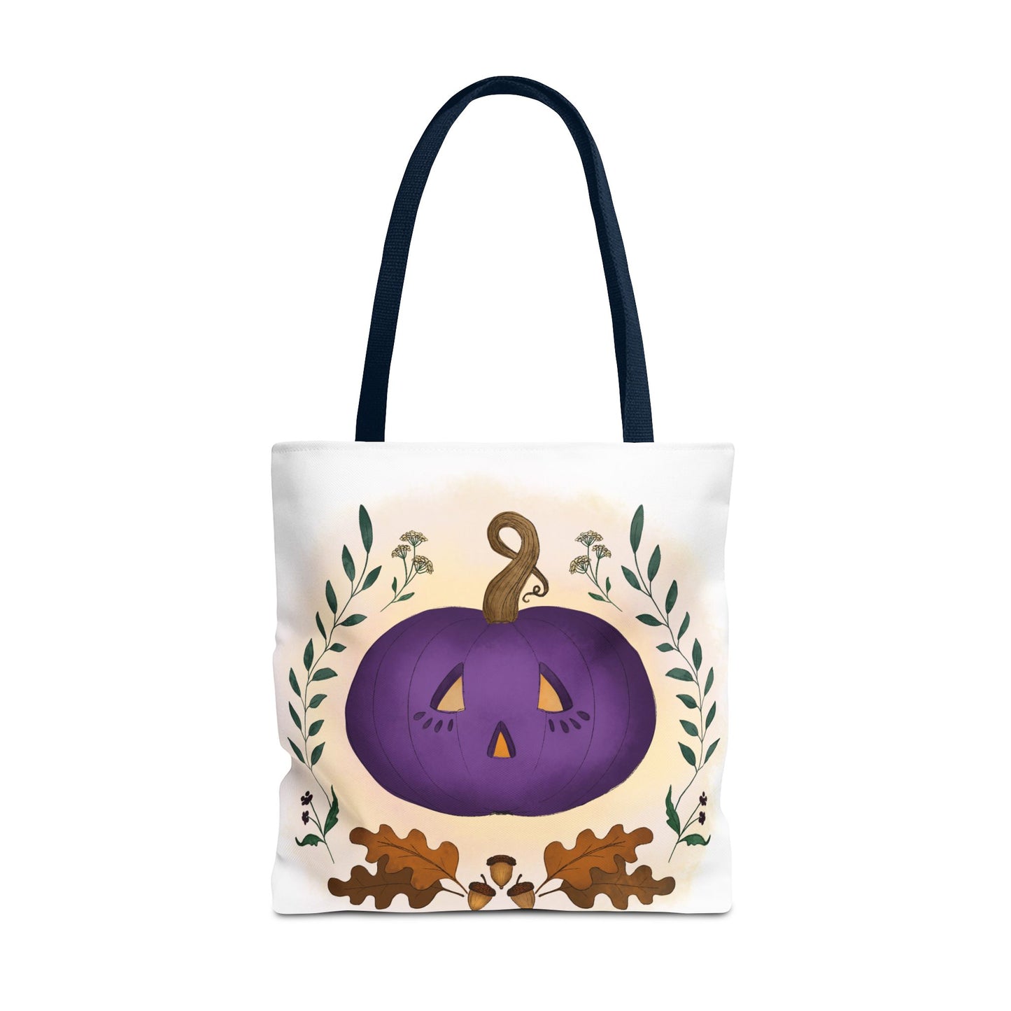 Autumn Pumpkin Vine Halloween Tote Bag