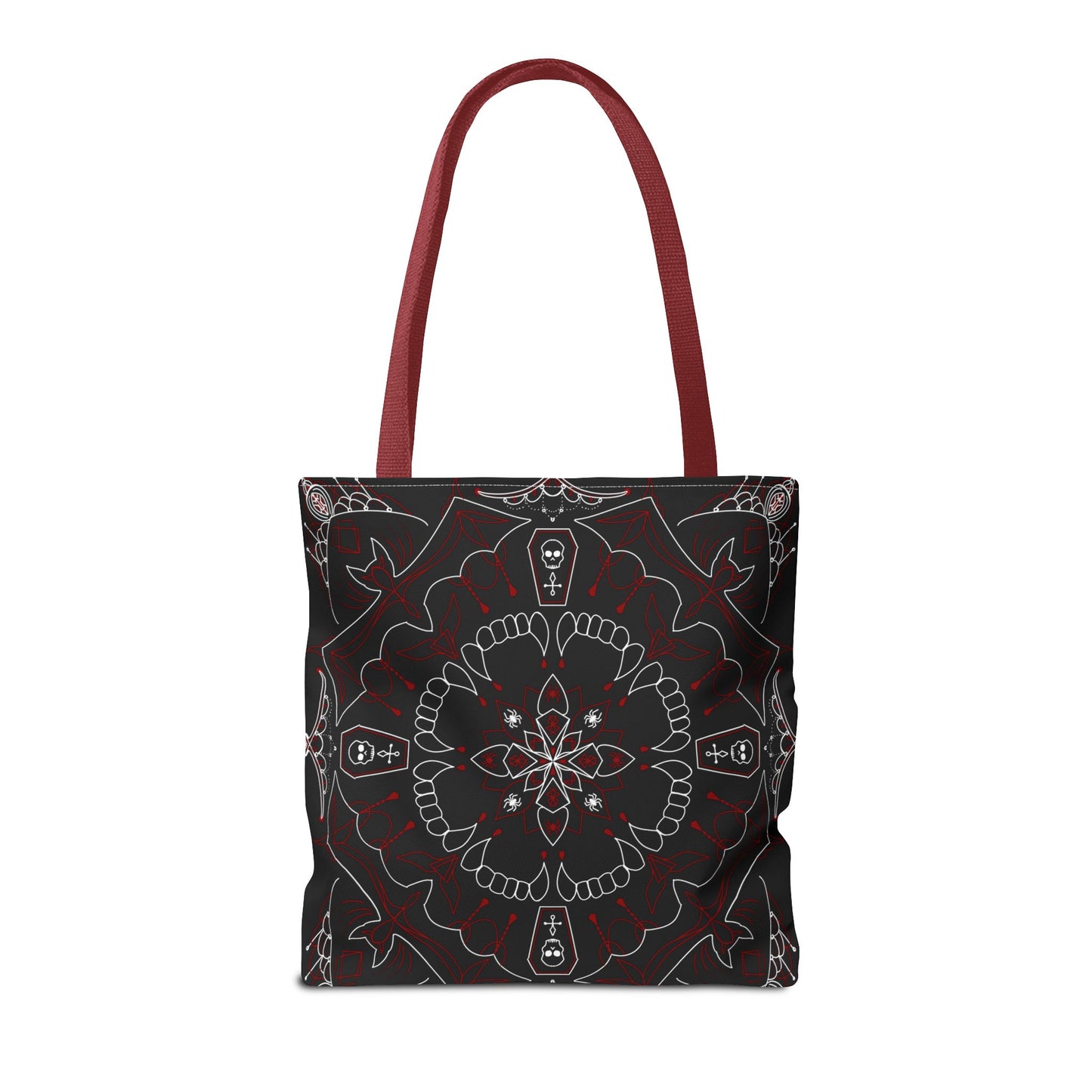 Skull and Coffin Gothic Halloween Tote Bag