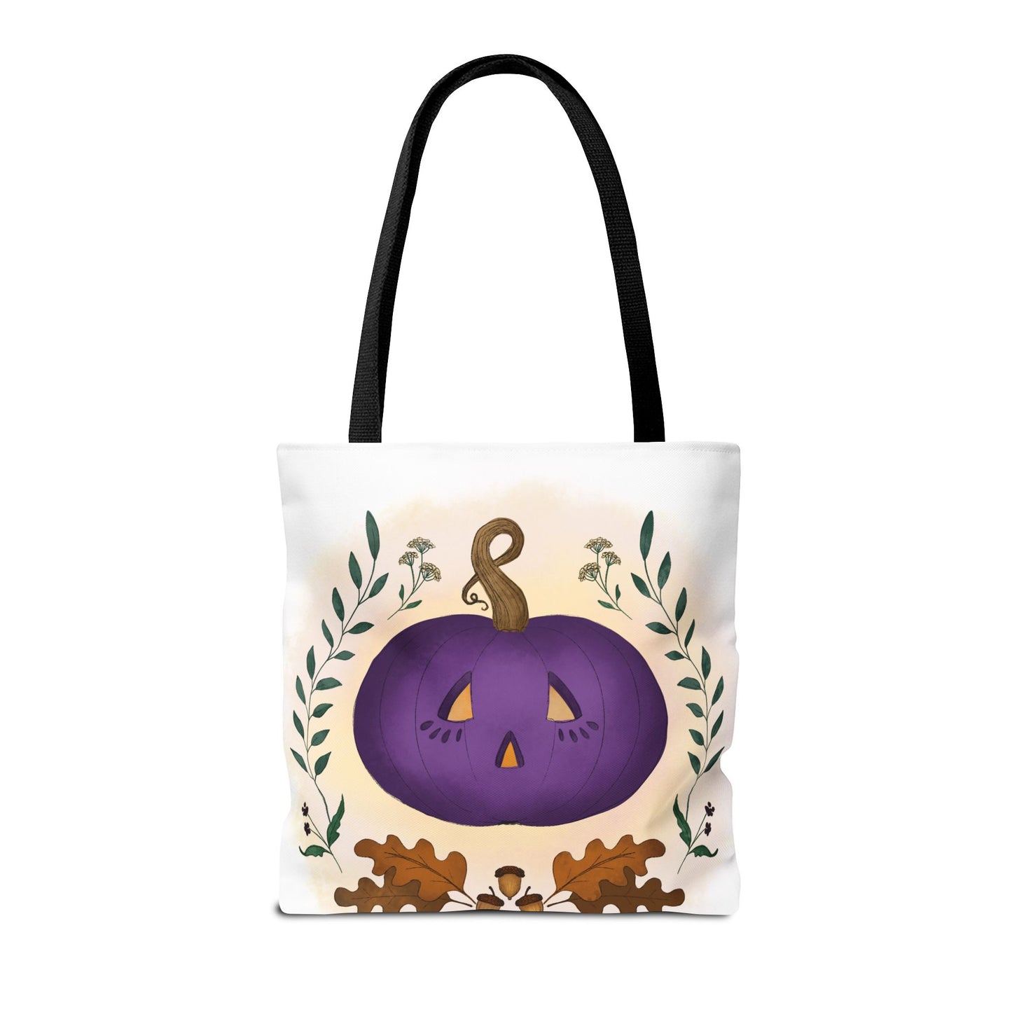 Autumn Pumpkin Vine Halloween Tote Bag