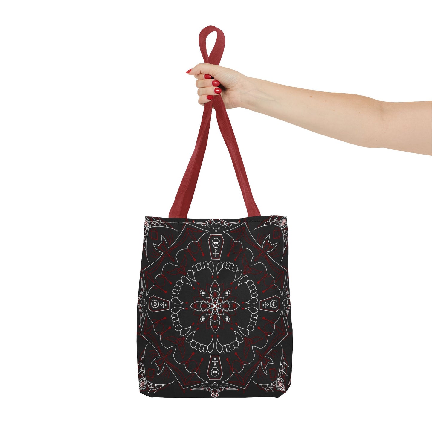 Skull and Coffin Gothic Halloween Tote Bag