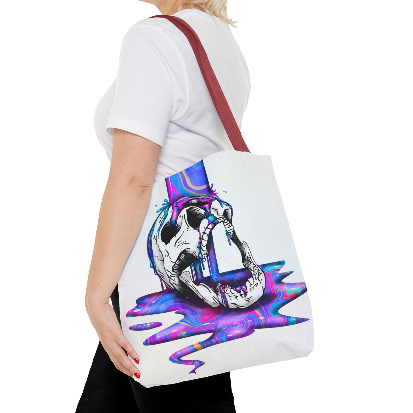 Painted Skull Halloween Tote Bag