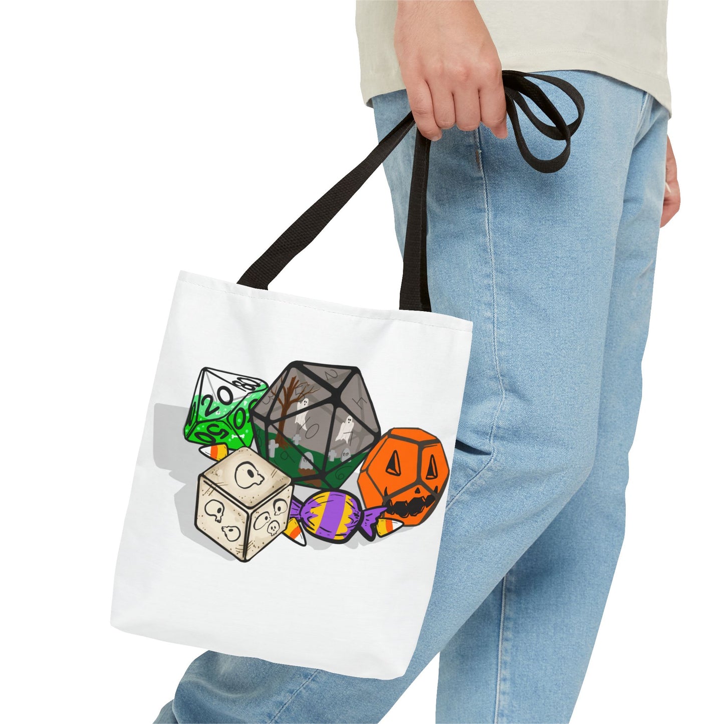 Spooky Dice Halloween Tote Bag