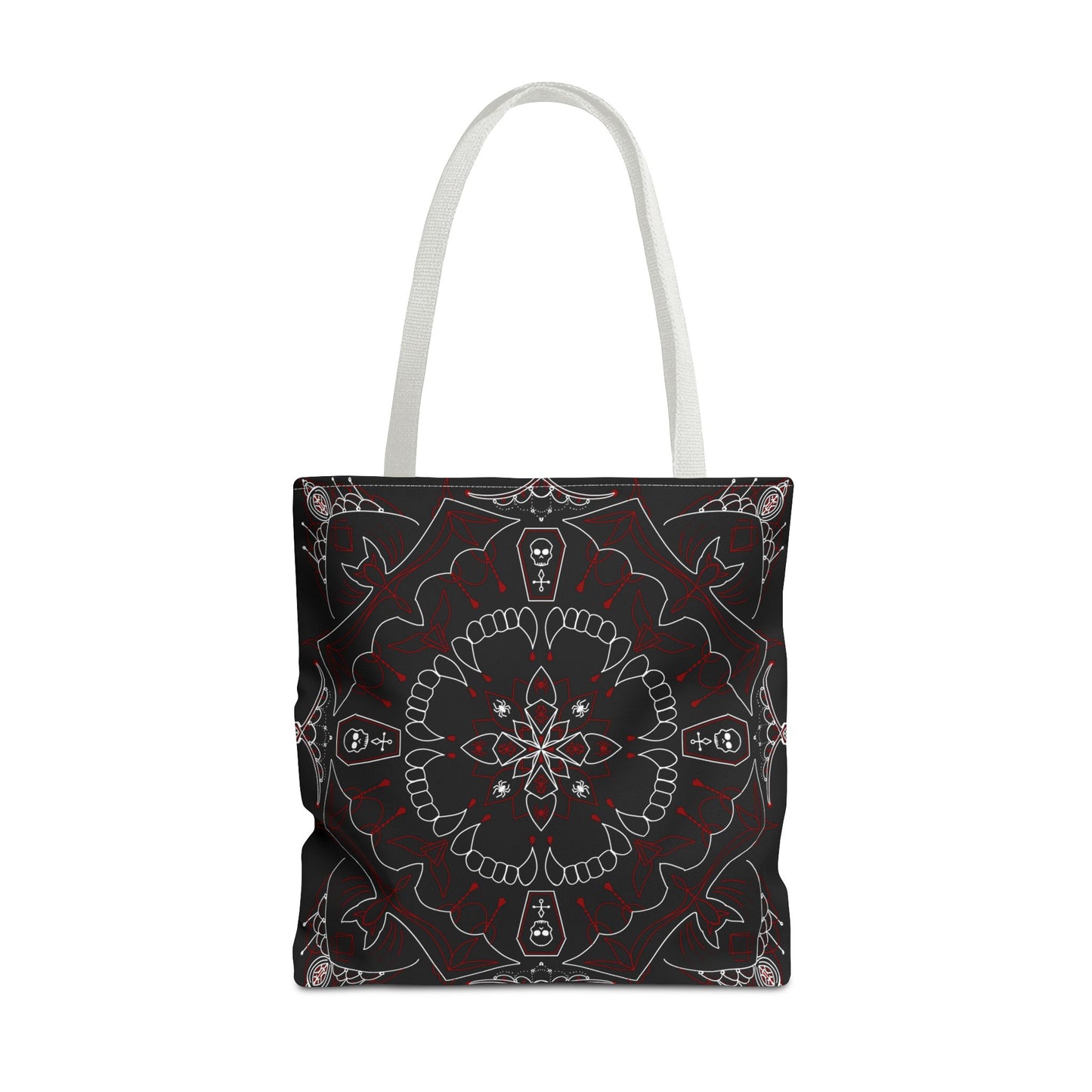 Skull and Coffin Gothic Halloween Tote Bag