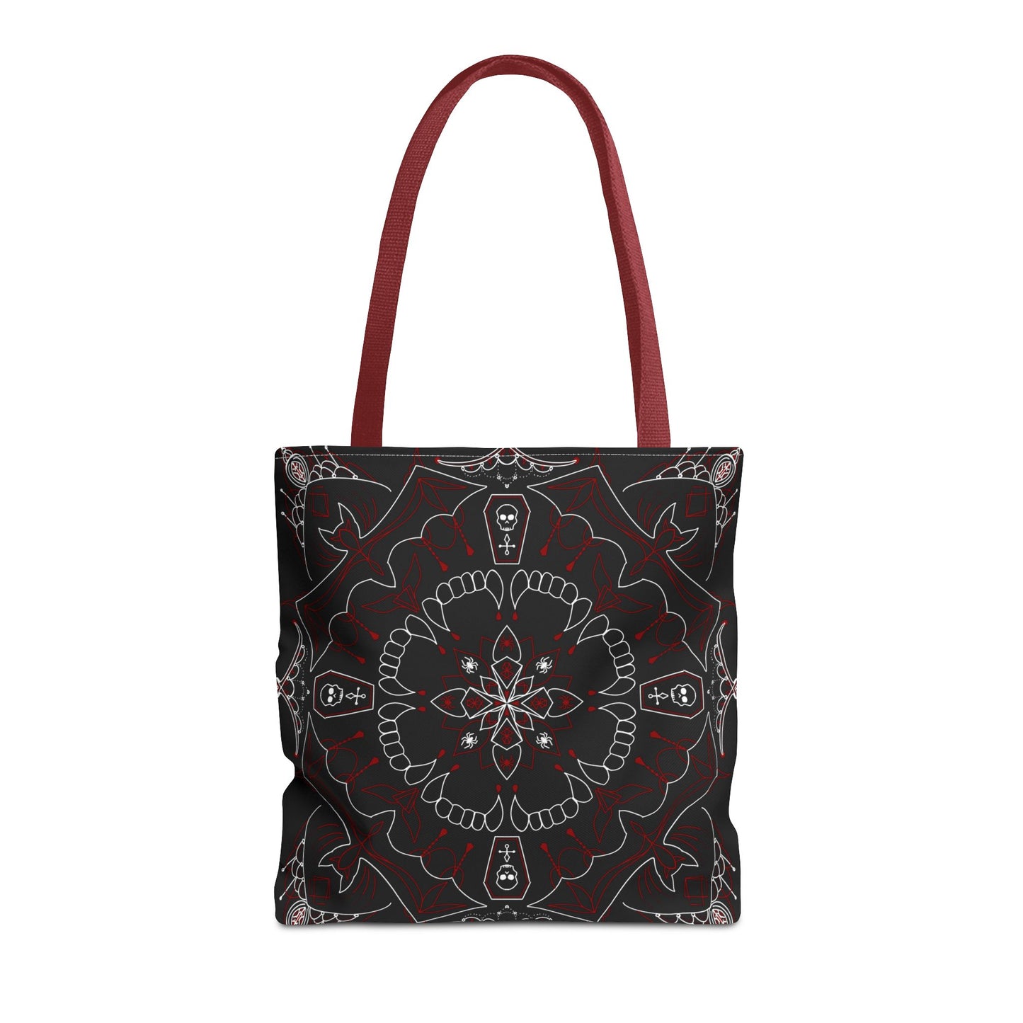 Skull and Coffin Gothic Halloween Tote Bag