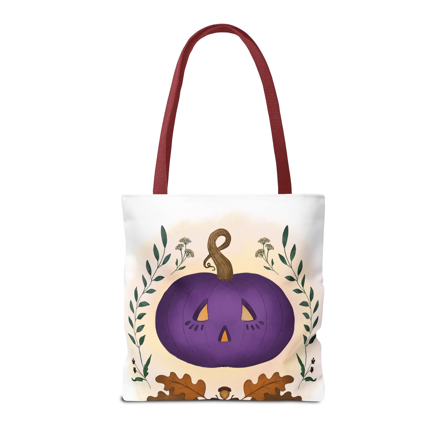 Autumn Pumpkin Vine Halloween Tote Bag