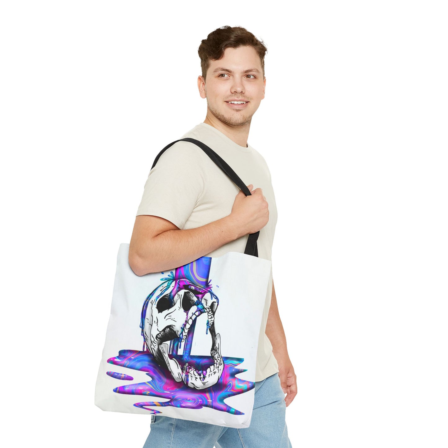 Painted Skull Halloween Tote Bag