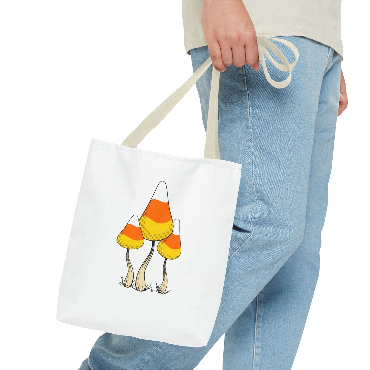 Candy Corn Mushroom Halloween Tote Bag