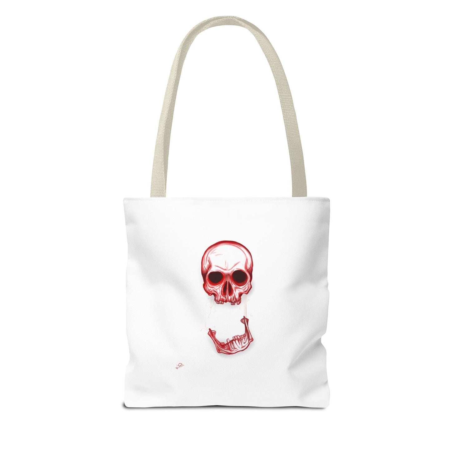 Red Skull Halloween Tote Bag