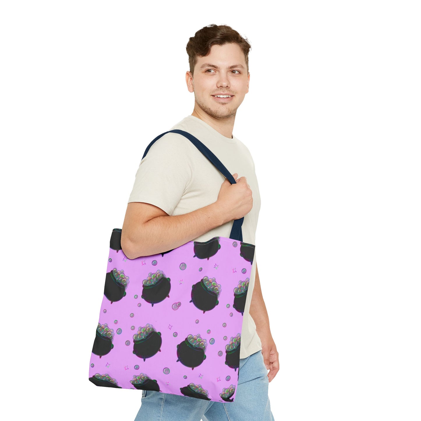 Pink cauldron Halloween Tote Bag