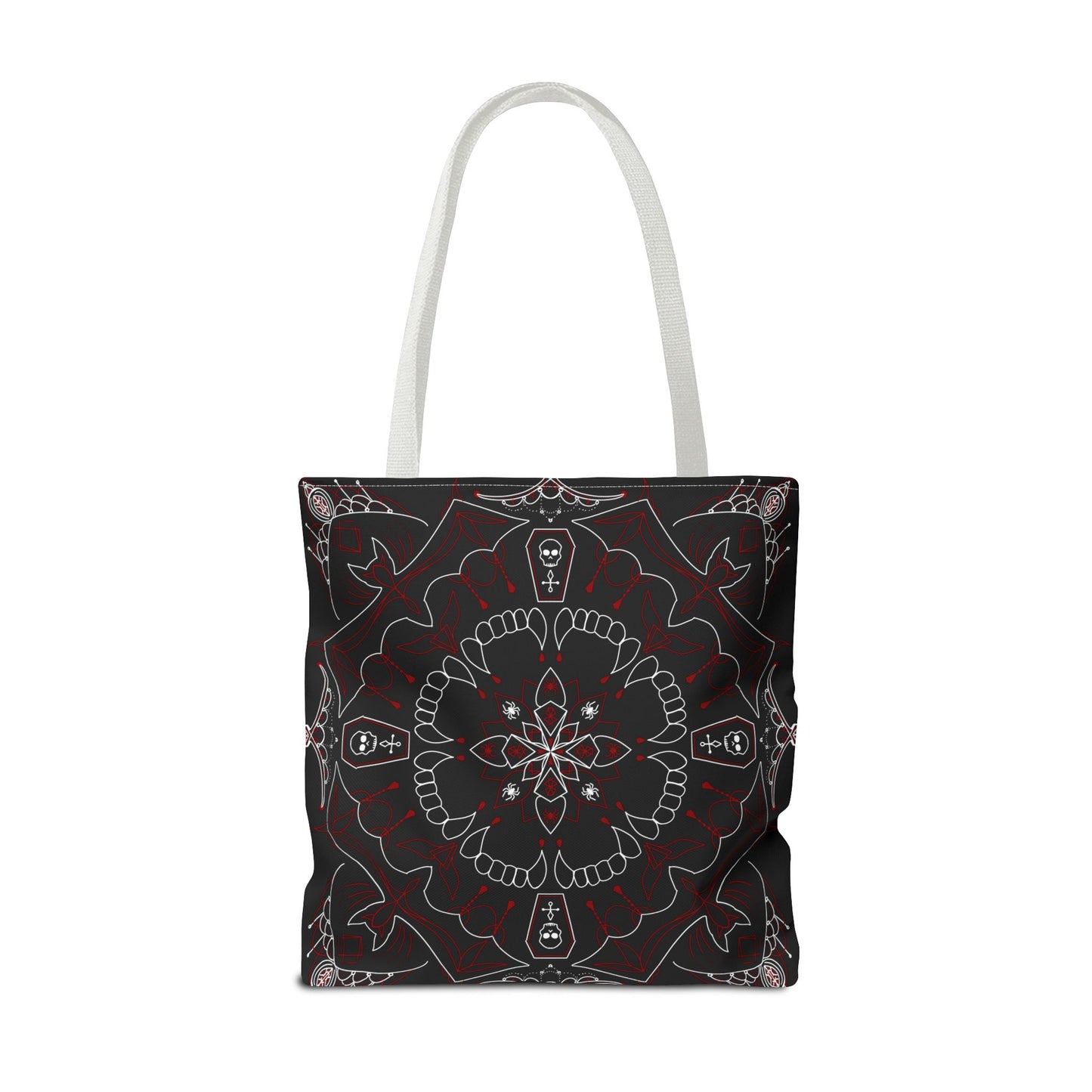 Skull and Coffin Gothic Halloween Tote Bag