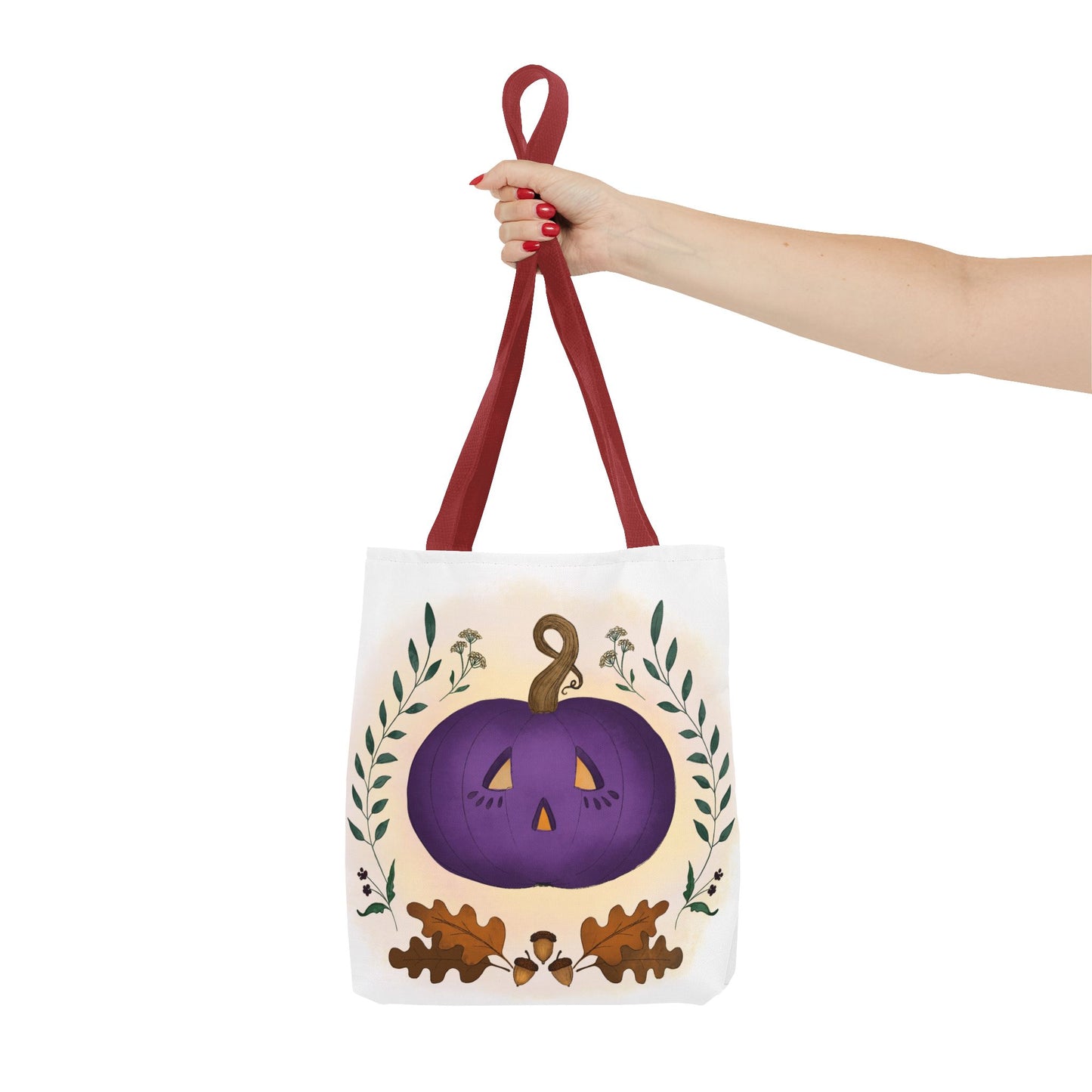 Autumn Pumpkin Vine Halloween Tote Bag