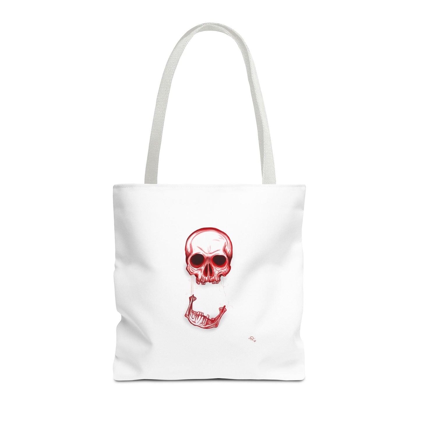 Red Skull Halloween Tote Bag