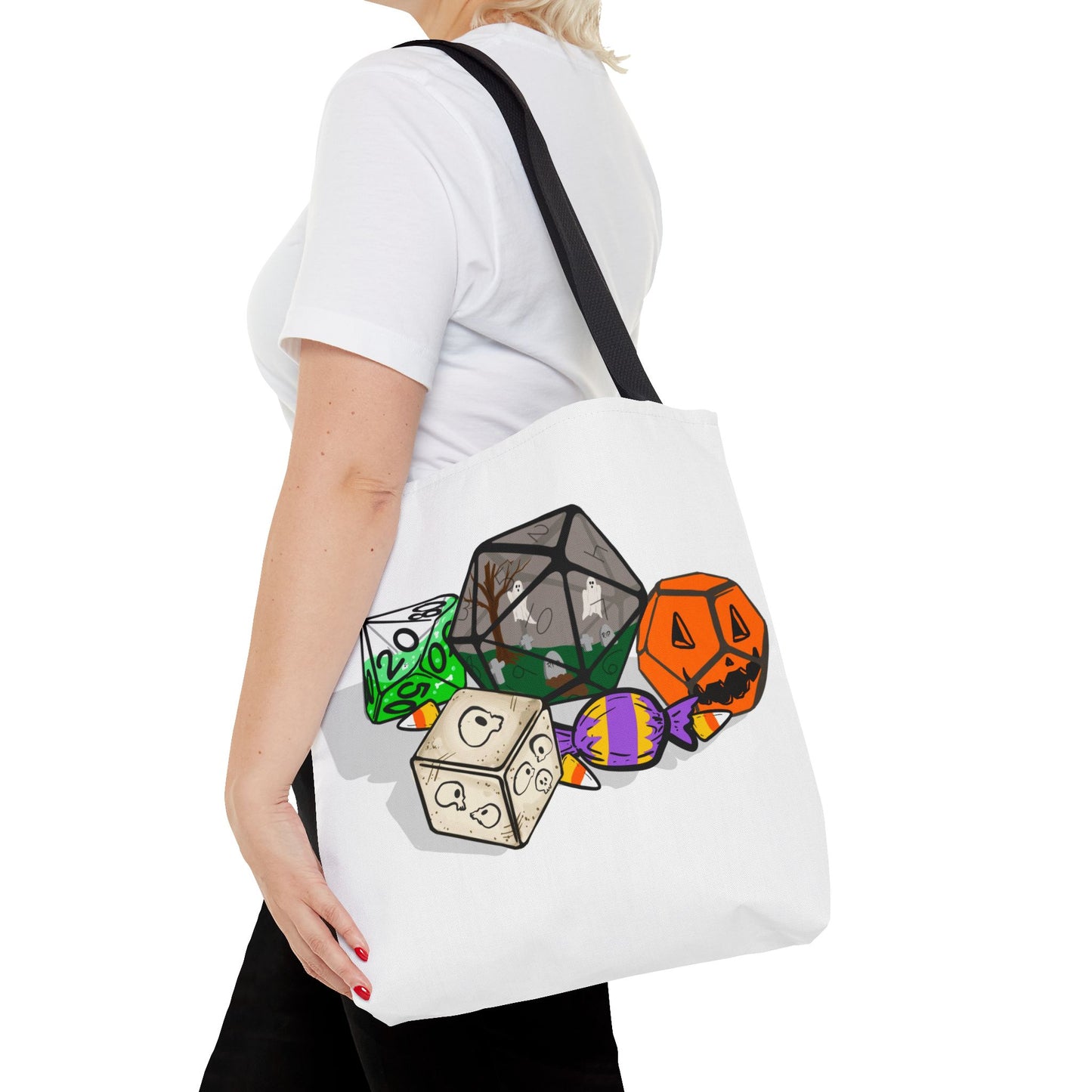 Spooky Dice Halloween Tote Bag