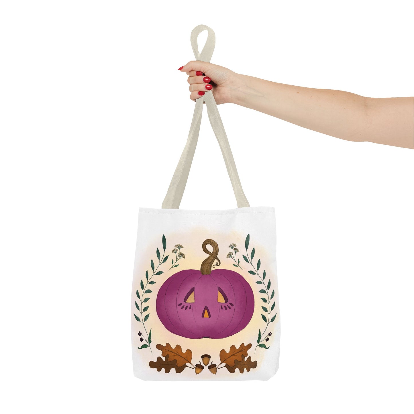 Autumn Pumpkin Vine Halloween Tote Bag