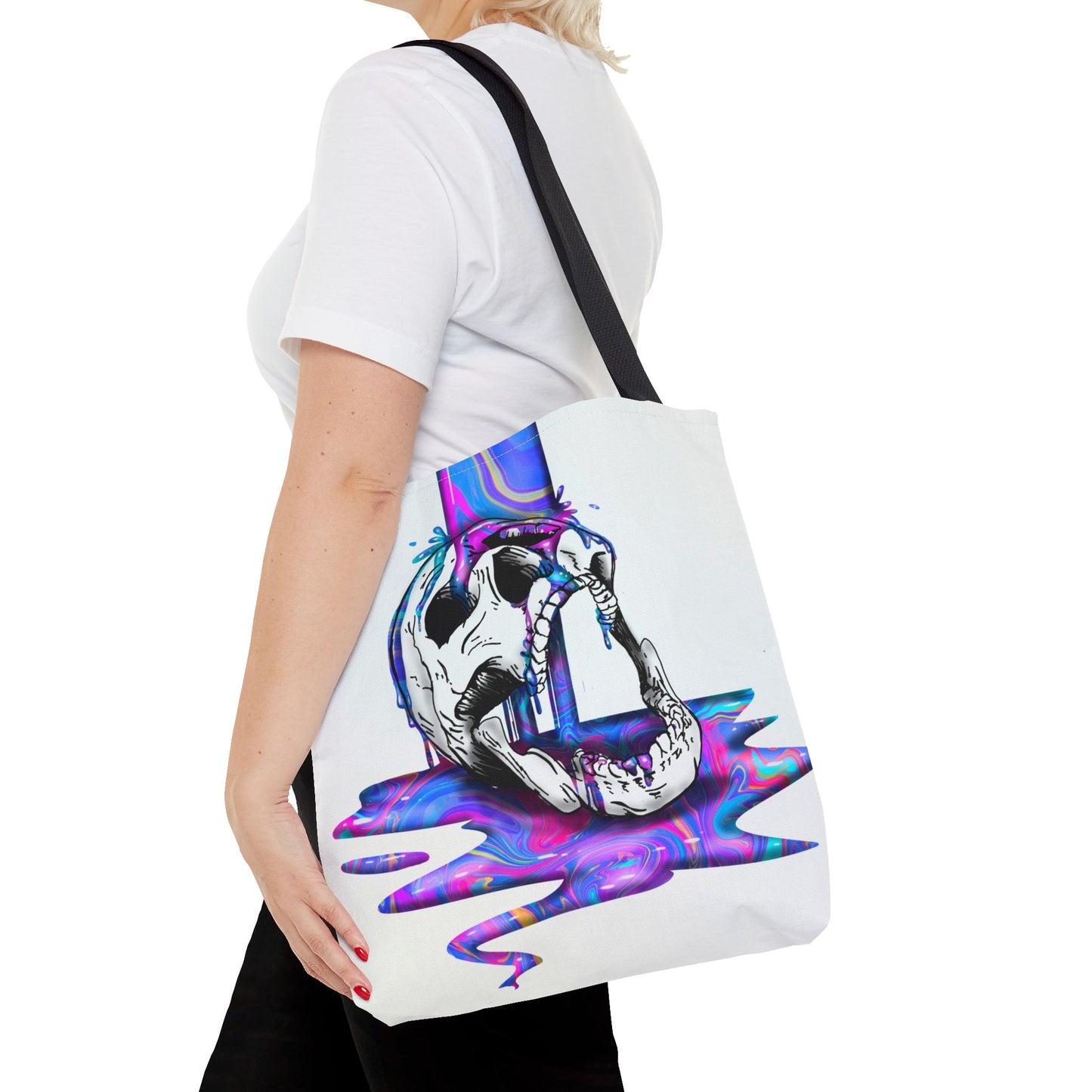 Painted Skull Halloween Tote Bag