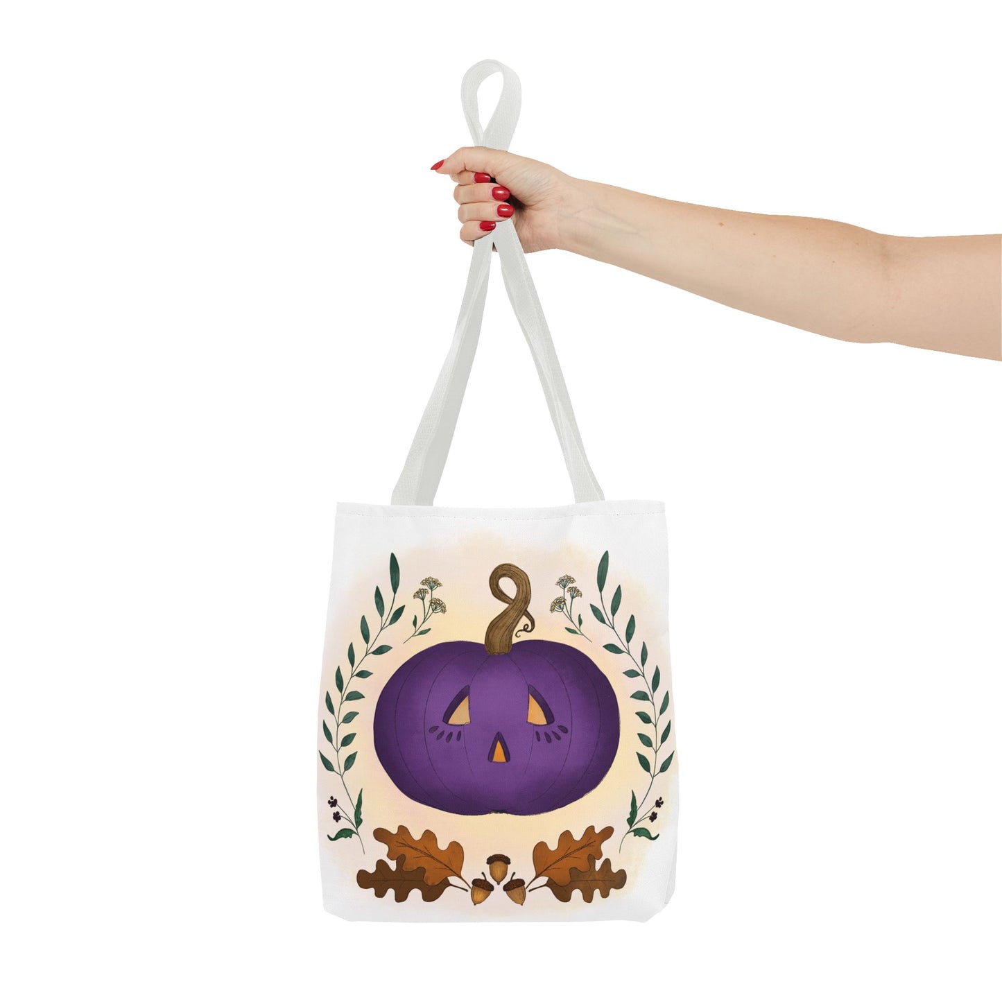 Autumn Pumpkin Vine Halloween Tote Bag