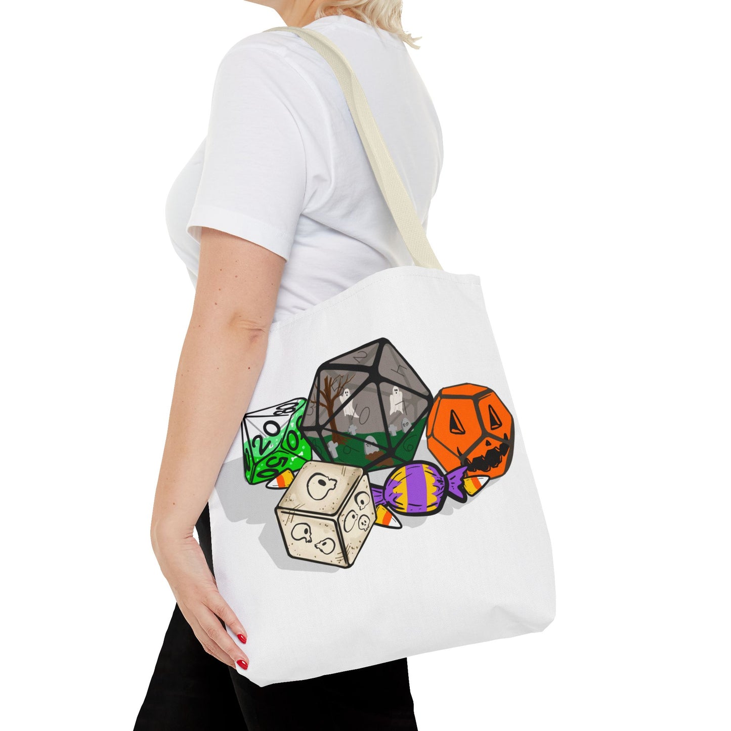 Spooky Dice Halloween Tote Bag