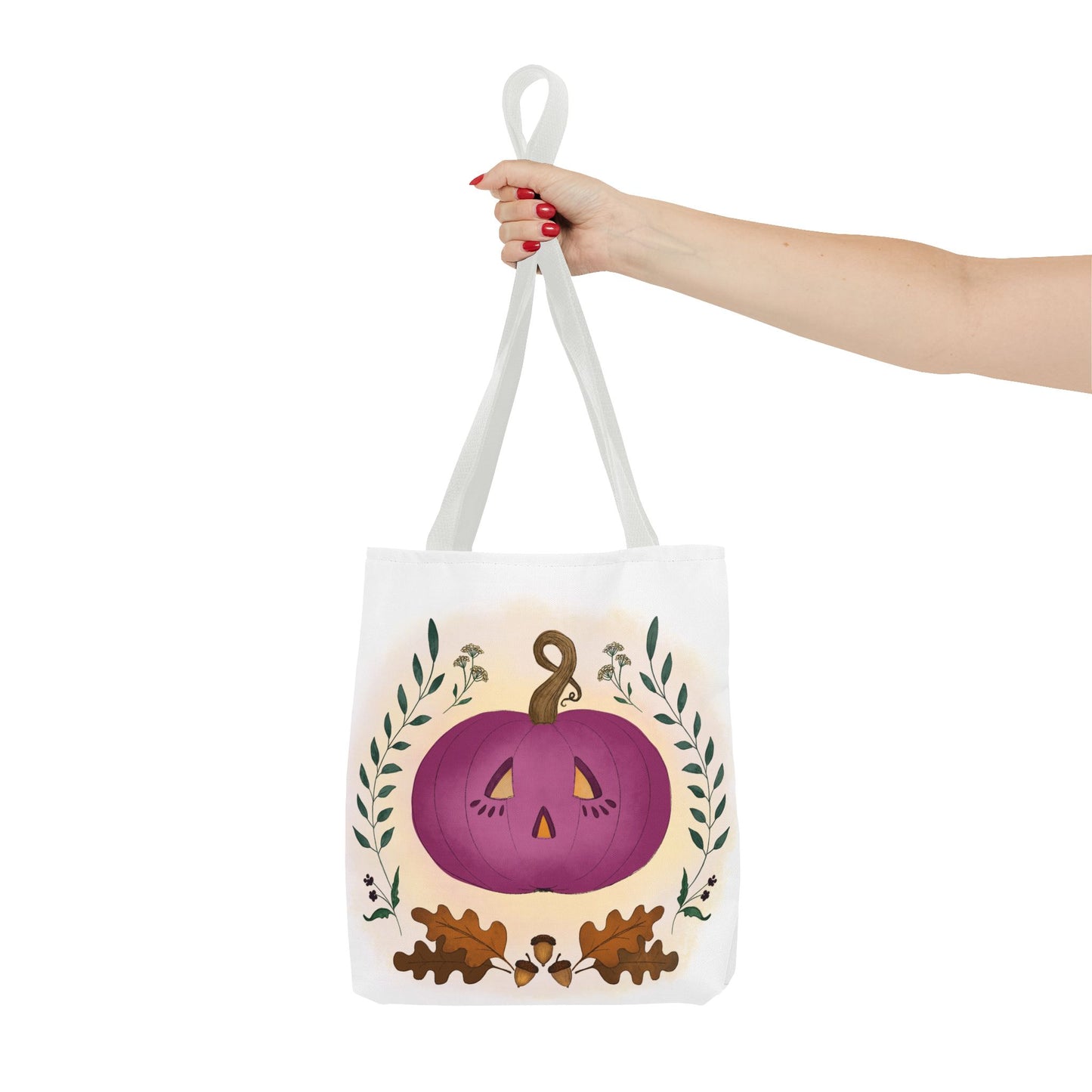 Autumn Pumpkin Vine Halloween Tote Bag