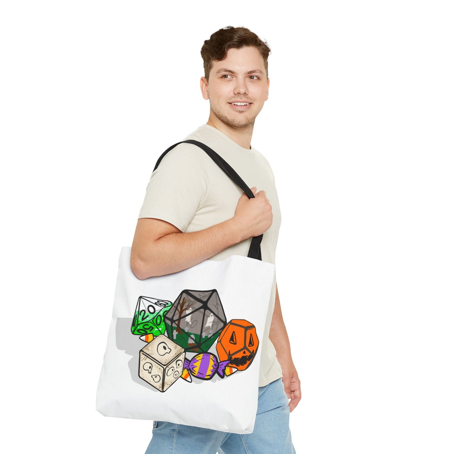 Spooky Dice Halloween Tote Bag