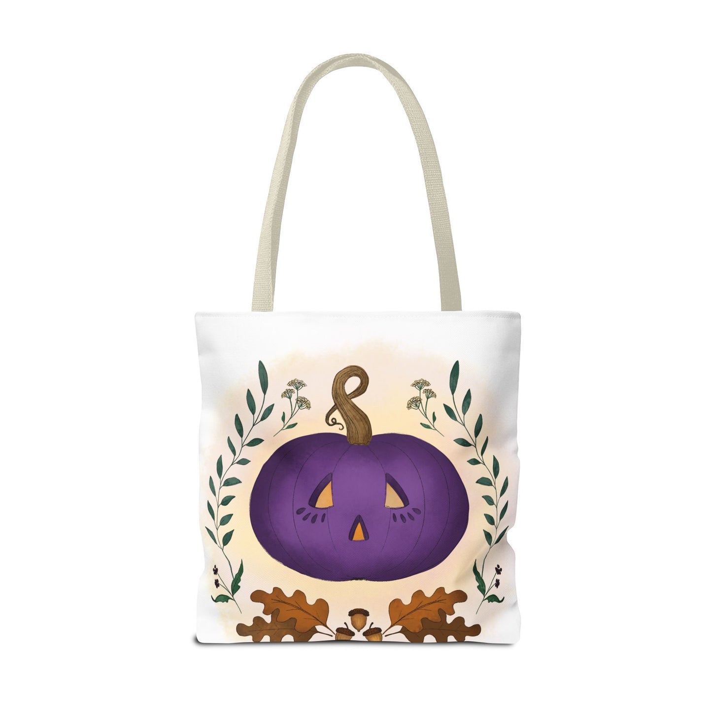 Autumn Pumpkin Vine Halloween Tote Bag