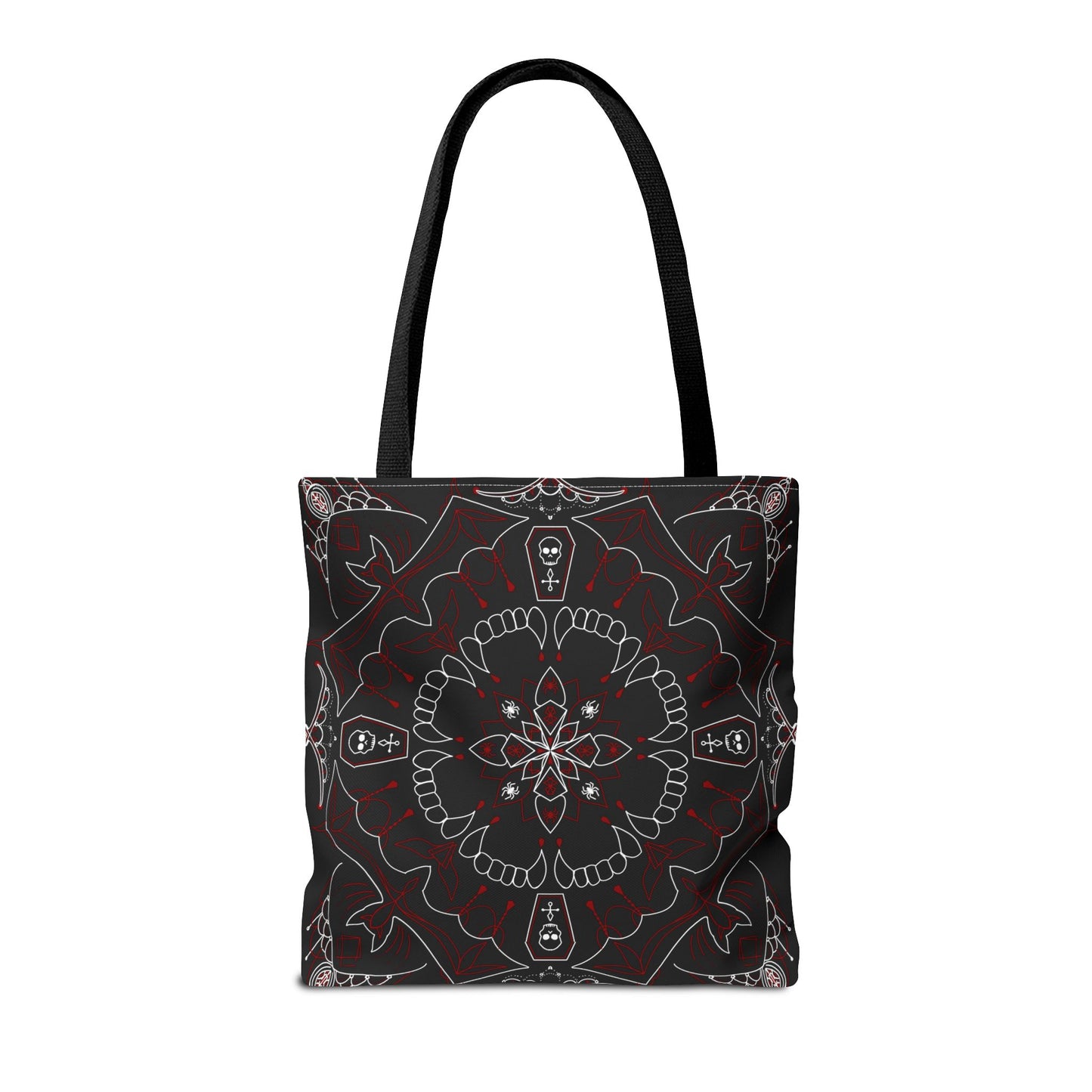 Skull and Coffin Gothic Halloween Tote Bag