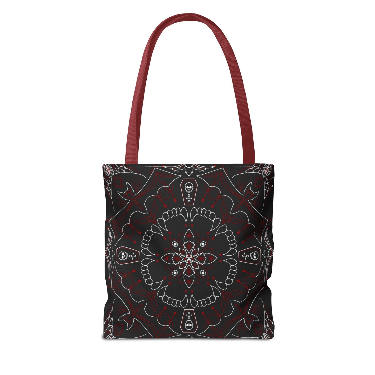 Skull and Coffin Gothic Halloween Tote Bag