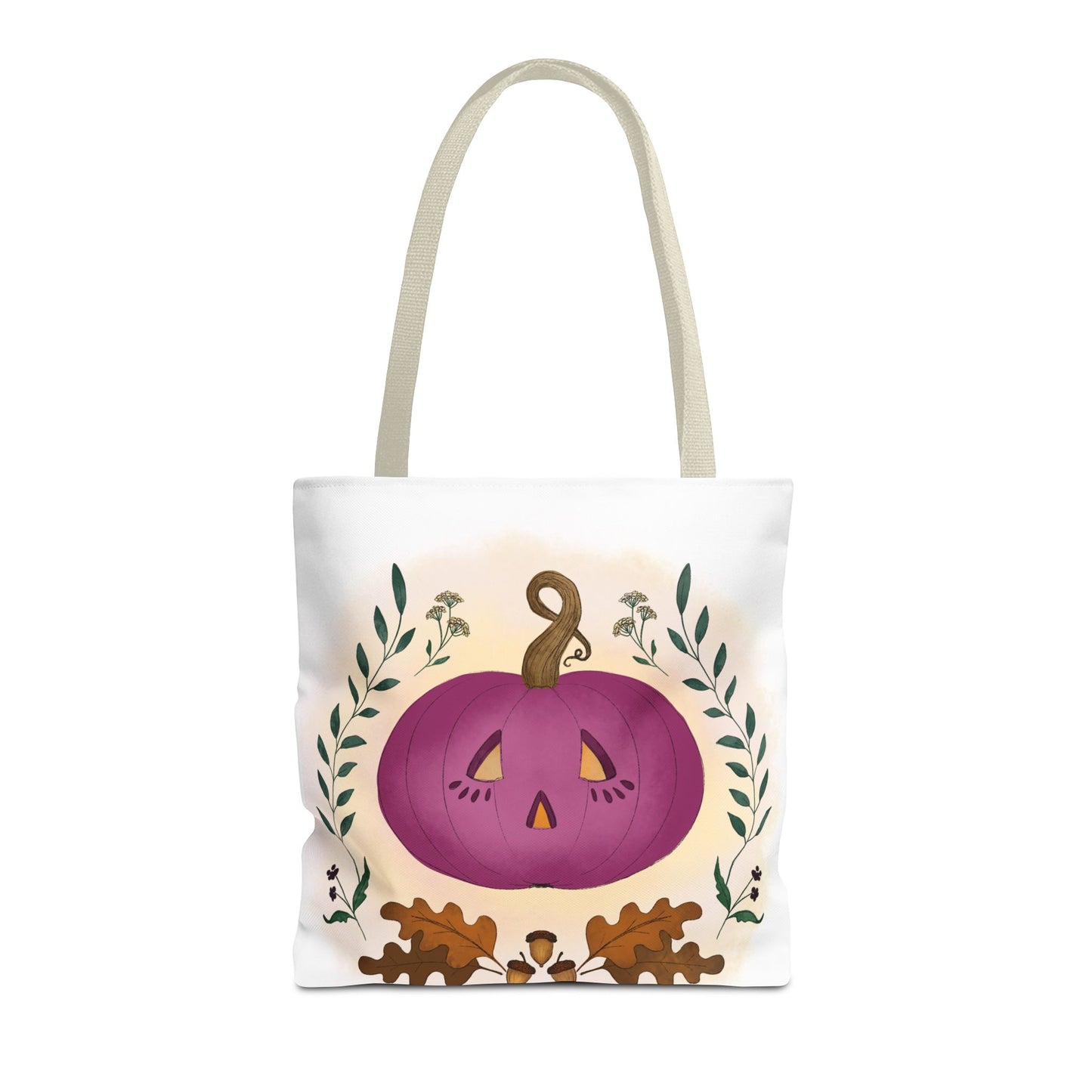 Autumn Pumpkin Vine Halloween Tote Bag