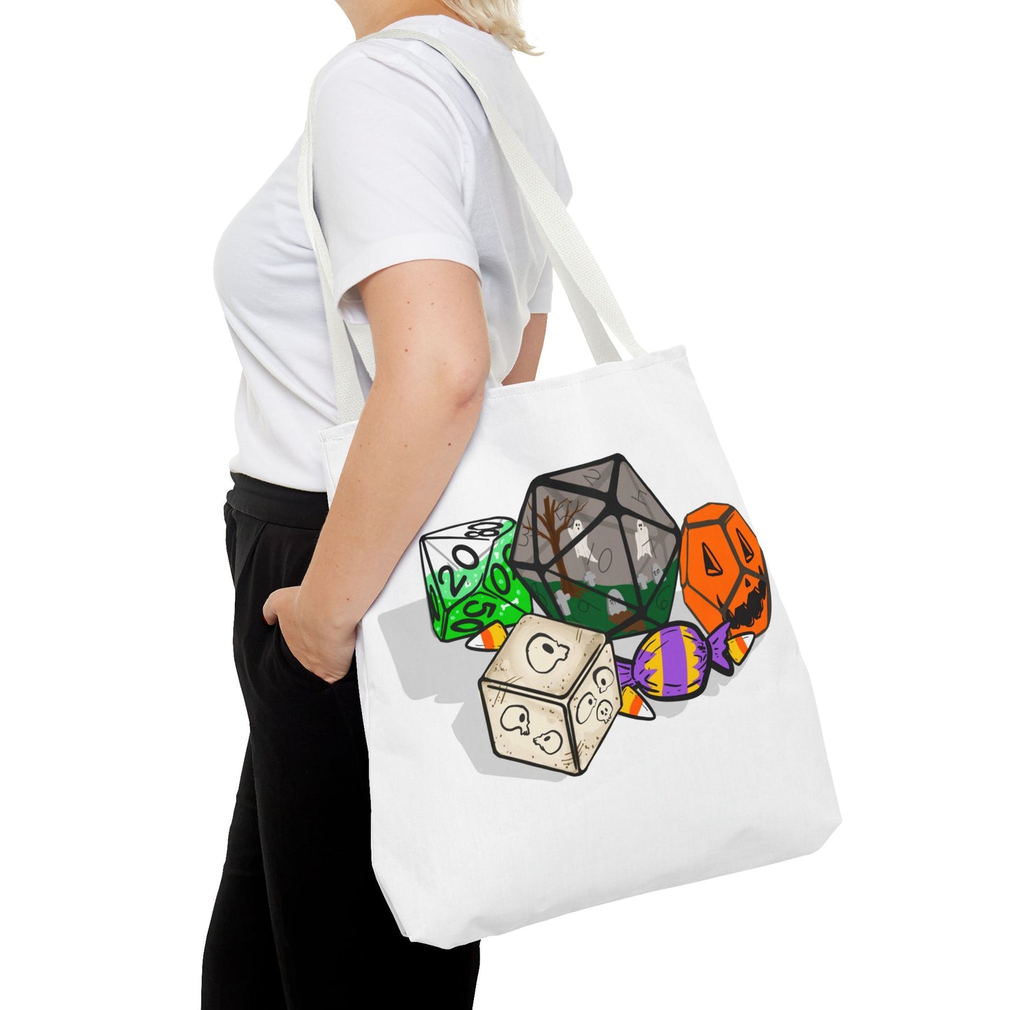 Spooky Dice Halloween Tote Bag