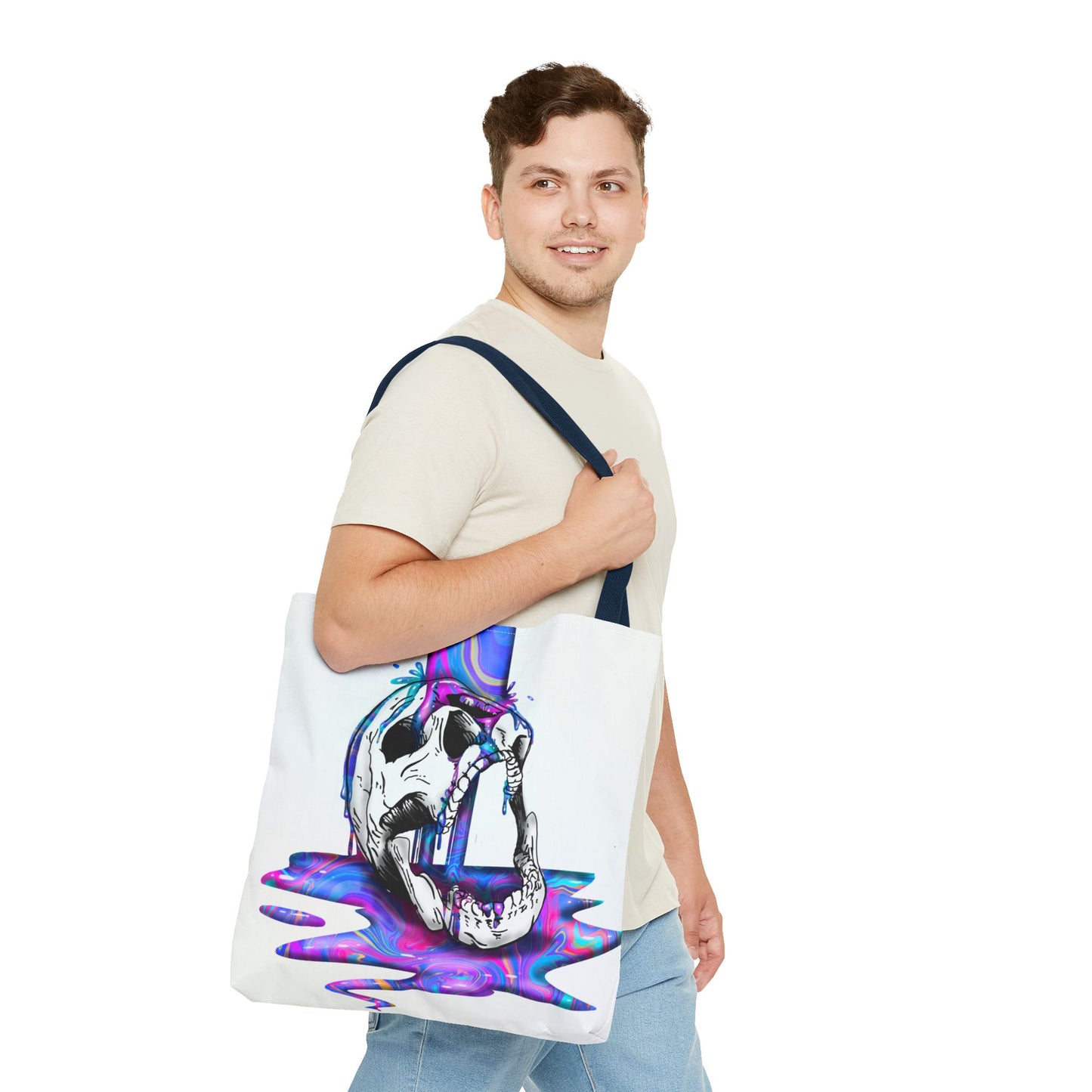 Painted Skull Halloween Tote Bag