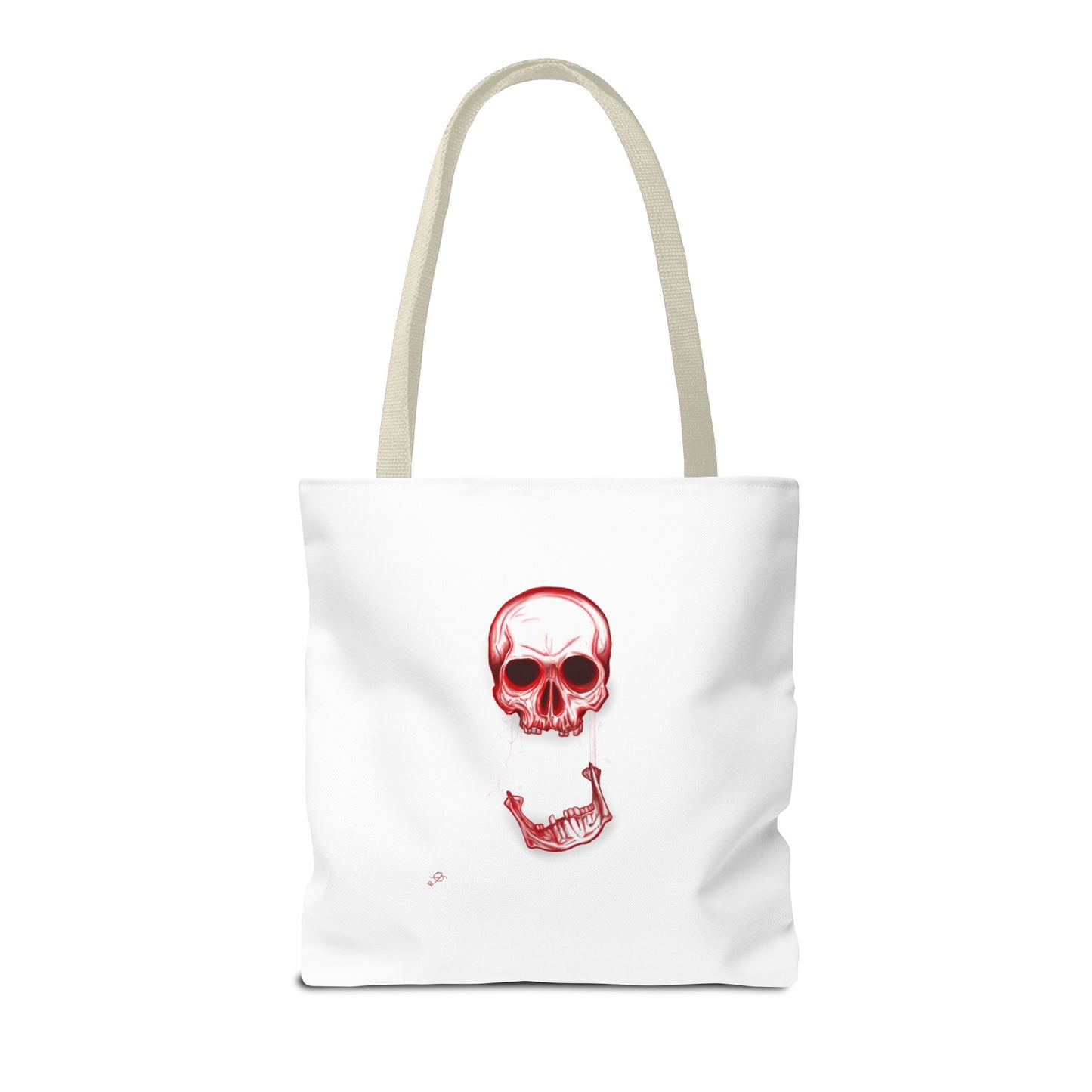 Red Skull Halloween Tote Bag