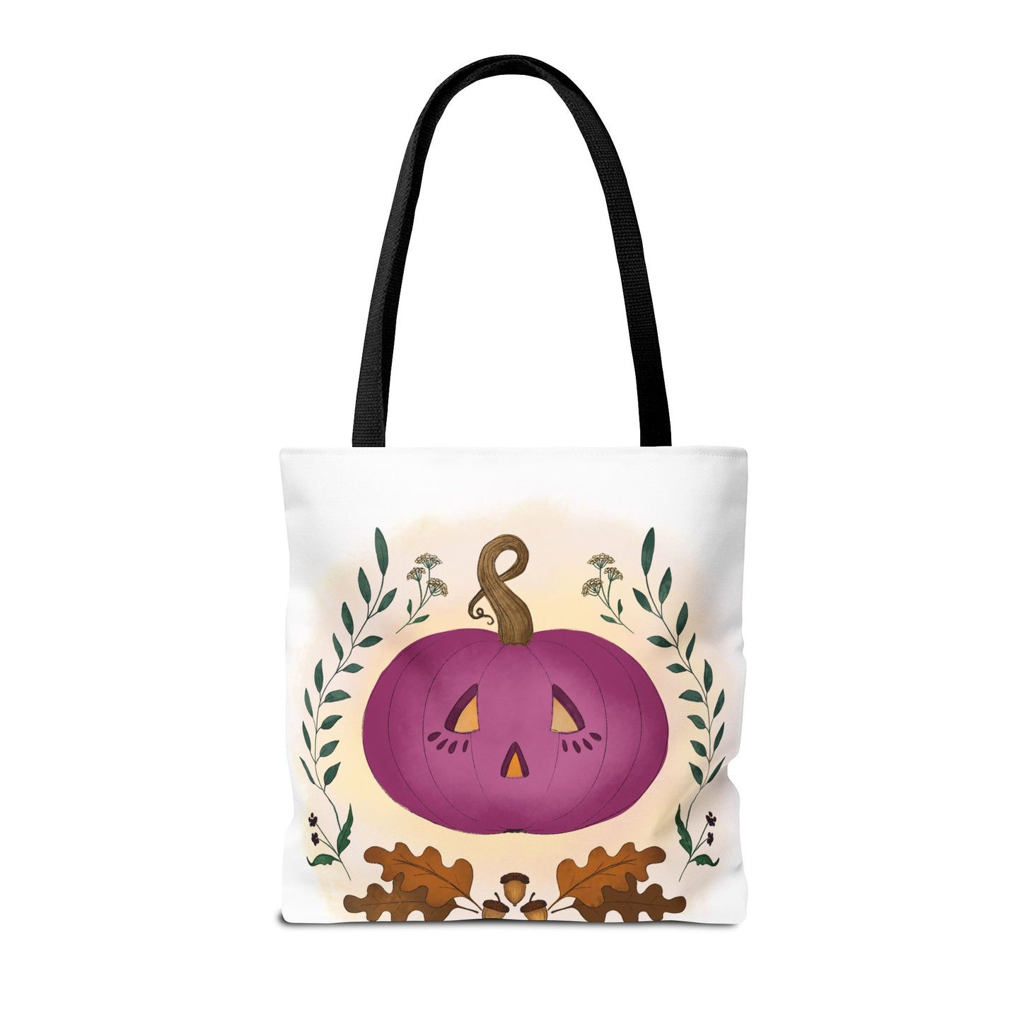 Autumn Pumpkin Vine Halloween Tote Bag