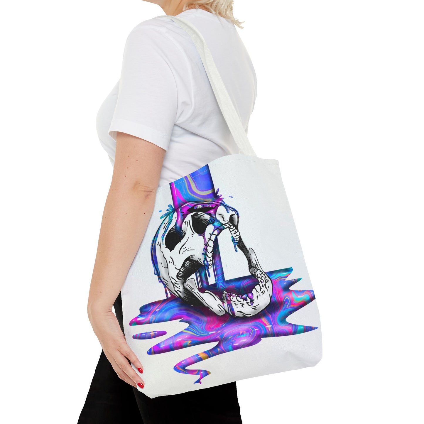 Painted Skull Halloween Tote Bag