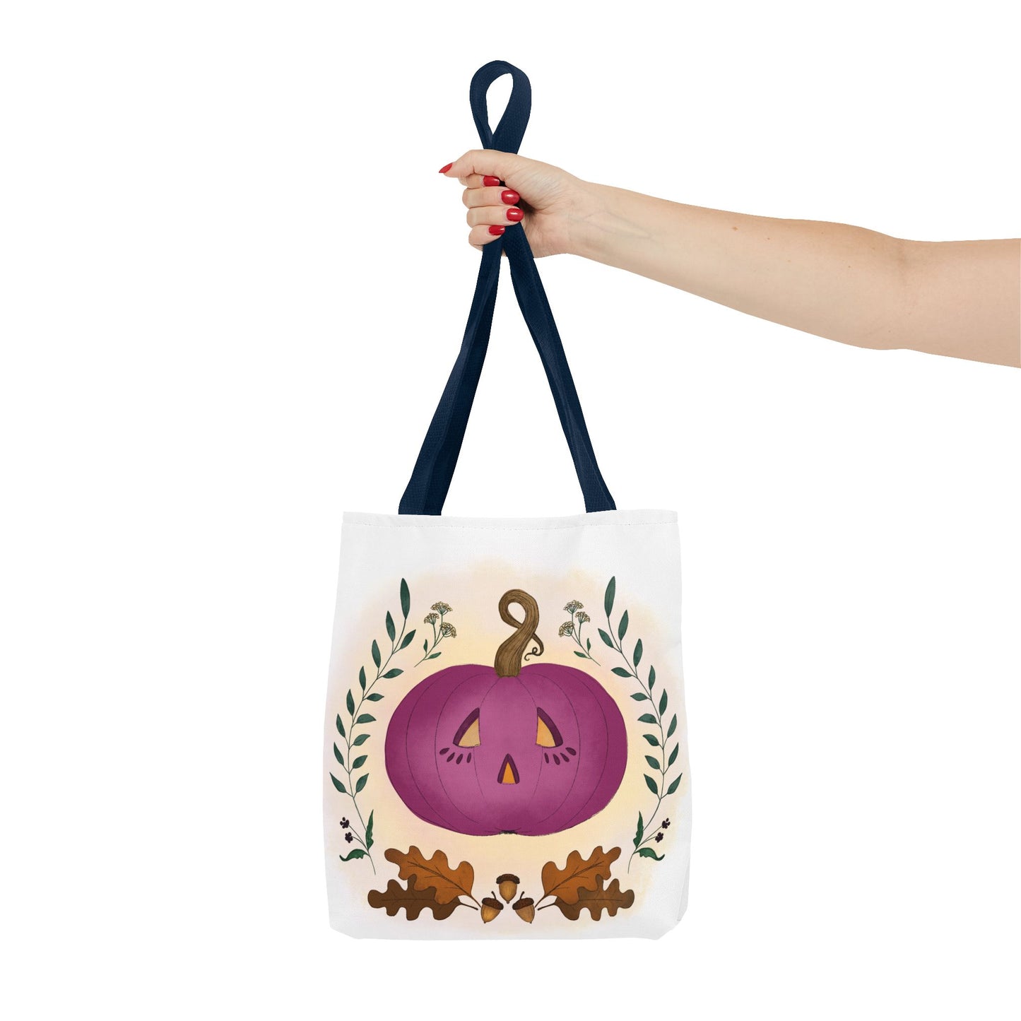 Autumn Pumpkin Vine Halloween Tote Bag