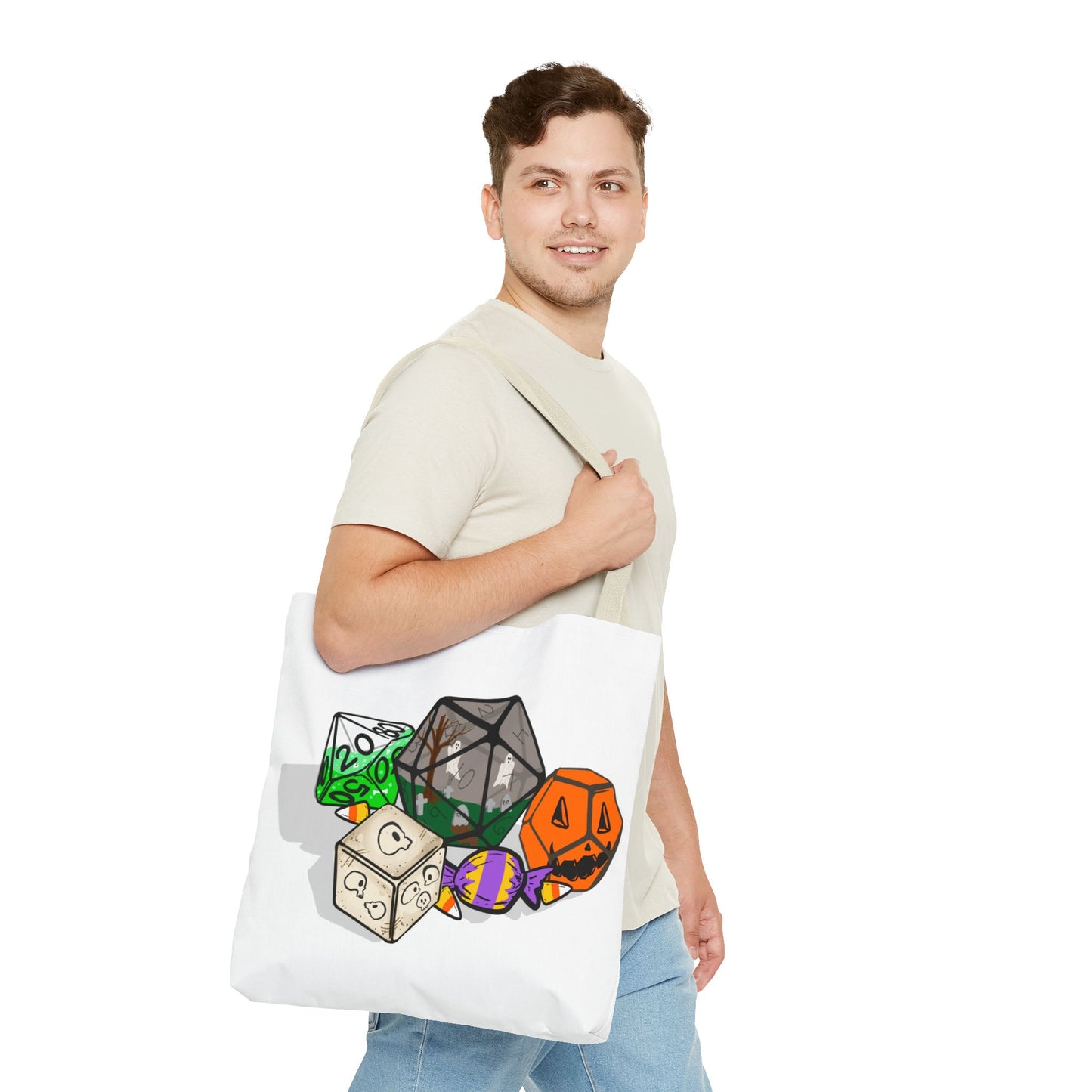 Spooky Dice Halloween Tote Bag