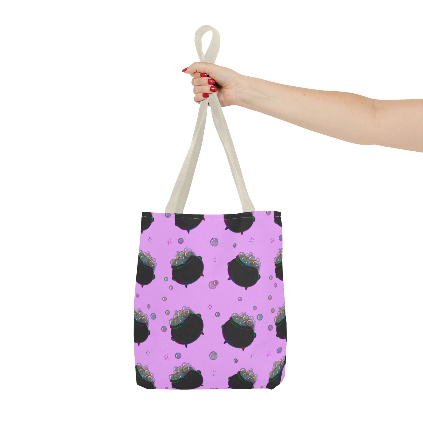 Pink cauldron Halloween Tote Bag