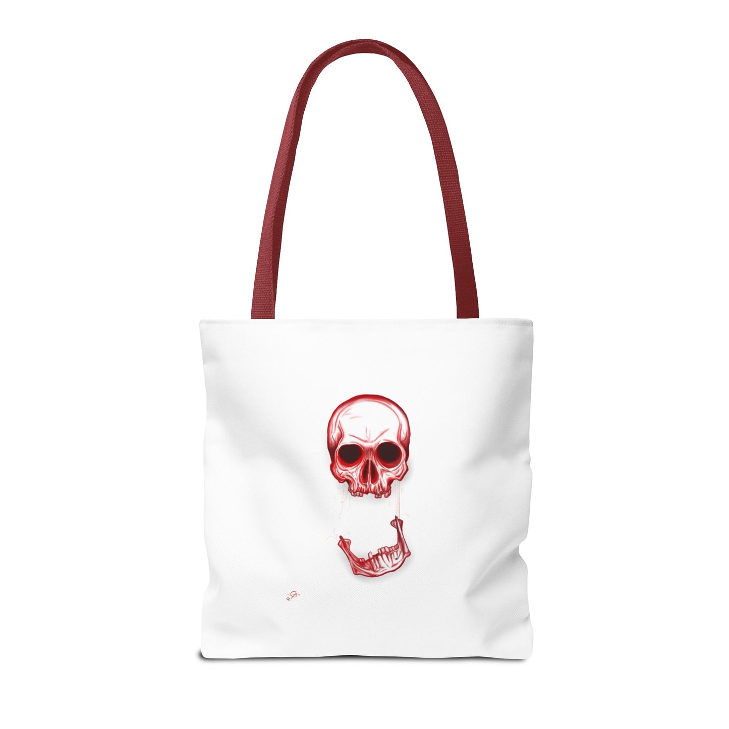 Red Skull Halloween Tote Bag